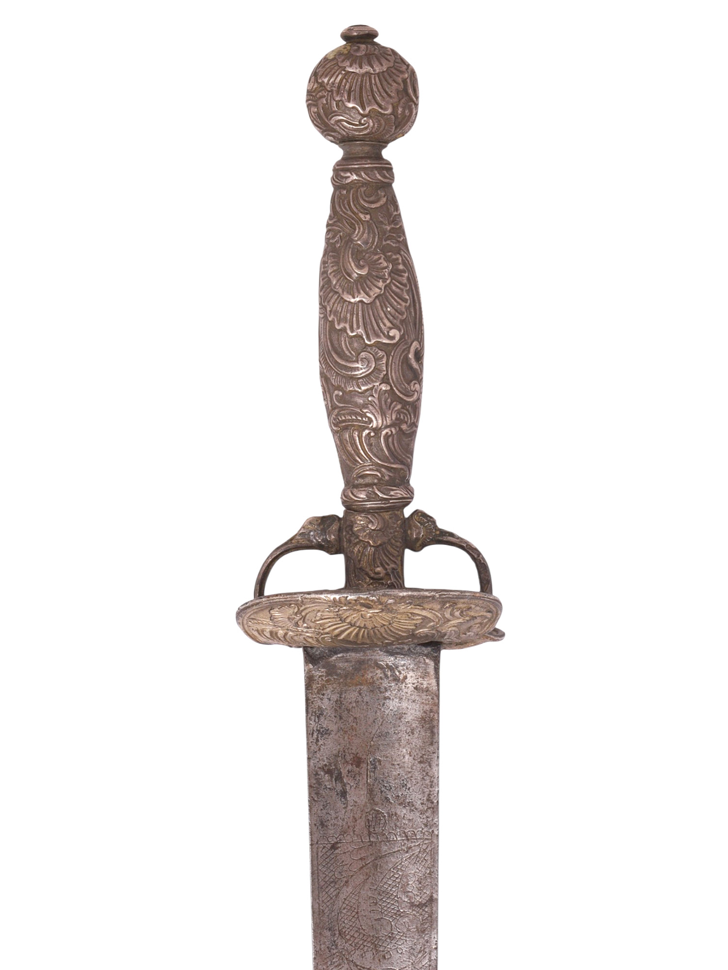 A COLICHEMARDE SMALLSWORD WITH CHASED HILT, 17TH / 18TH CENTURY