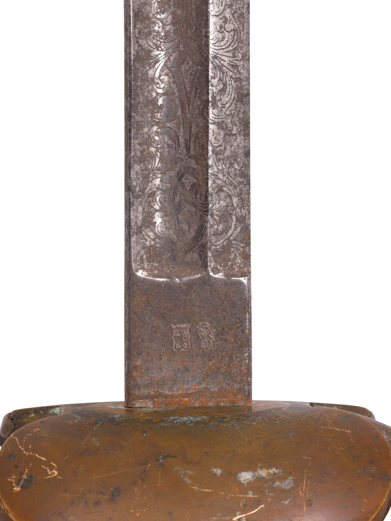 A CONTINENTAL SMALLSWORD WITH ETCHED BLADE, 19TH CEN.
