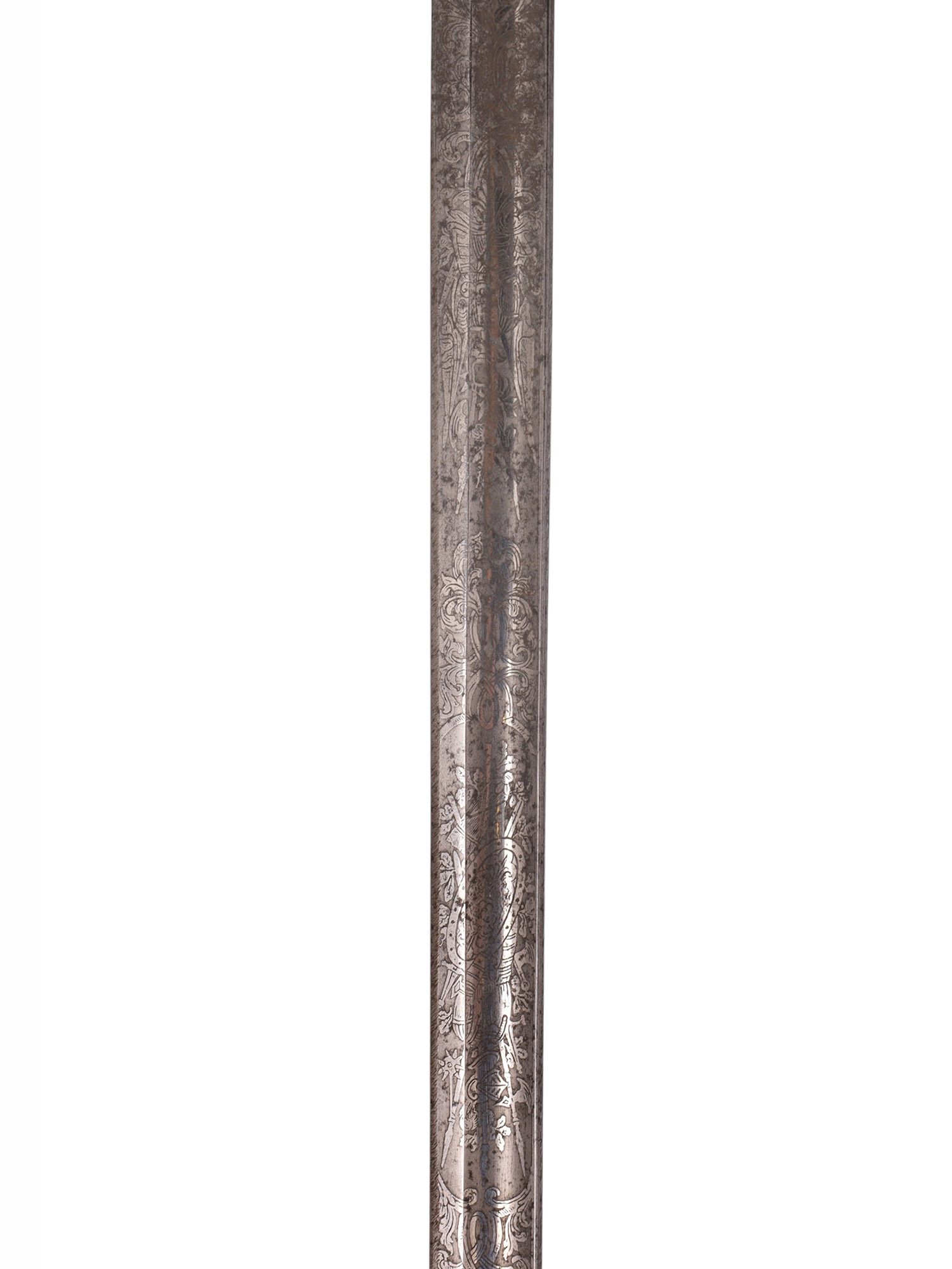 A CONTINENTAL SMALLSWORD WITH ETCHED BLADE, 19TH CEN.