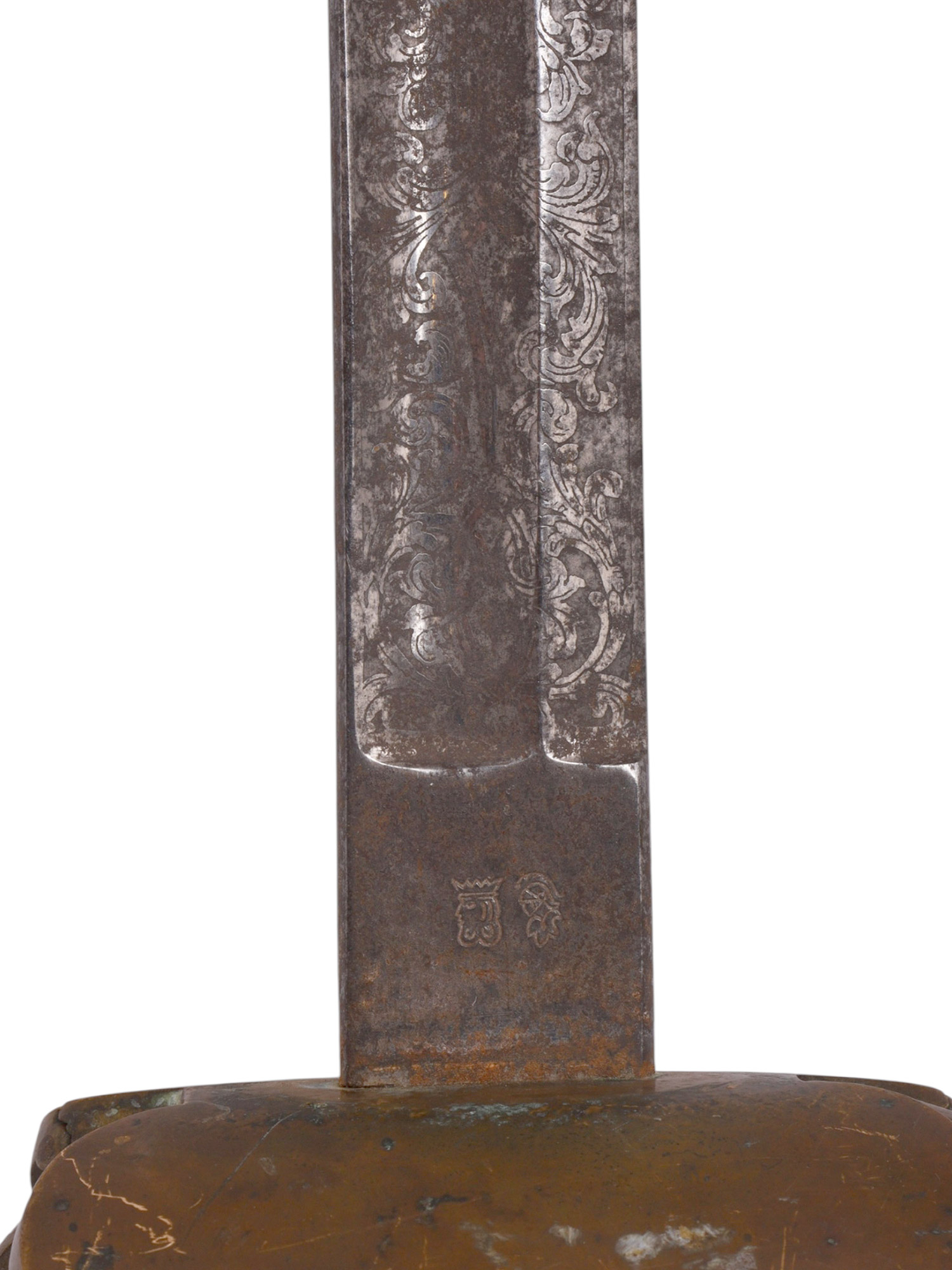 A CONTINENTAL SMALLSWORD WITH ETCHED BLADE, 19TH CEN.
