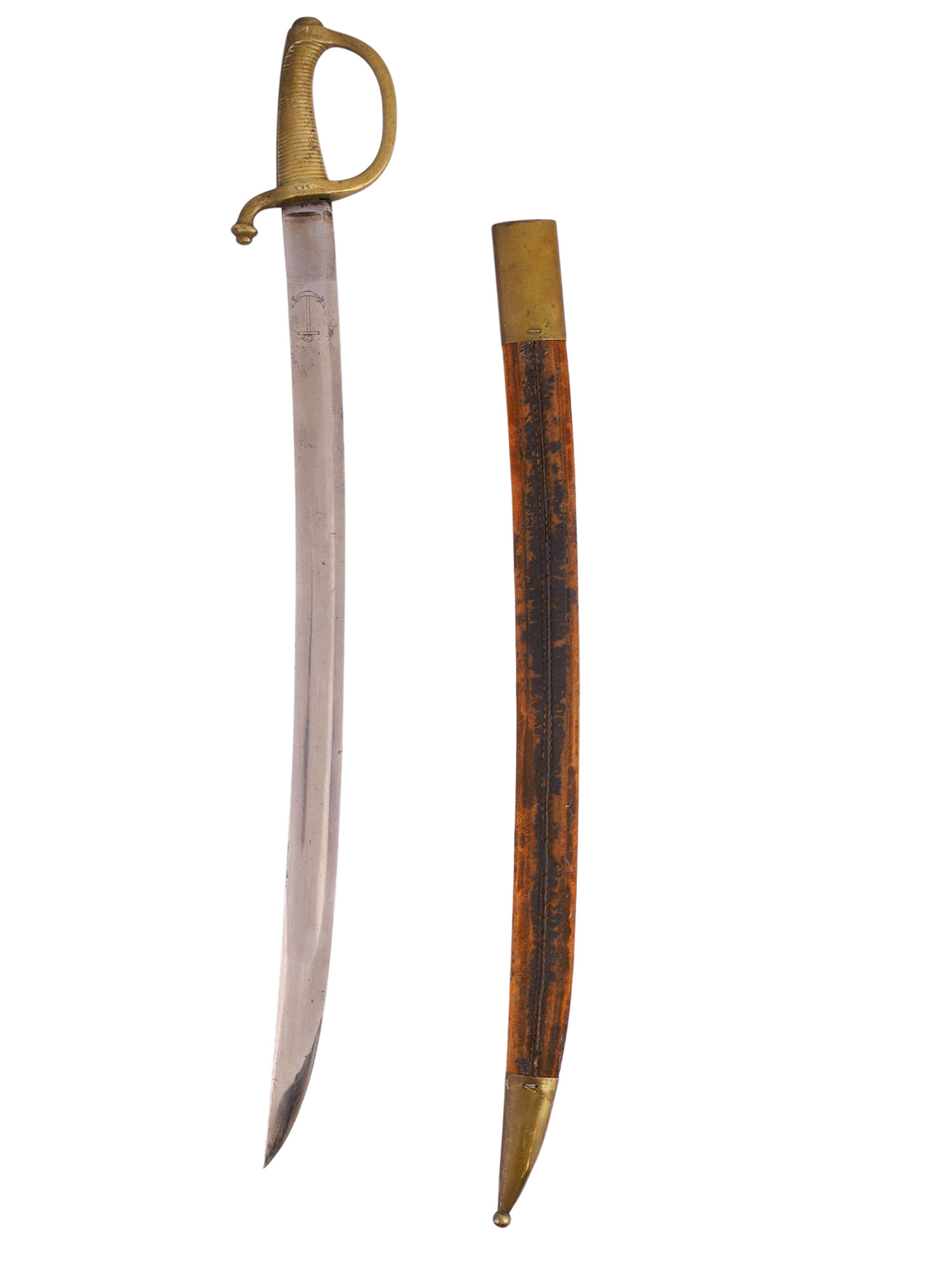 A FRENCH NAVAL BRIQUET SABRE, MARINE IMPERIALE, CIRCA 1800–1815