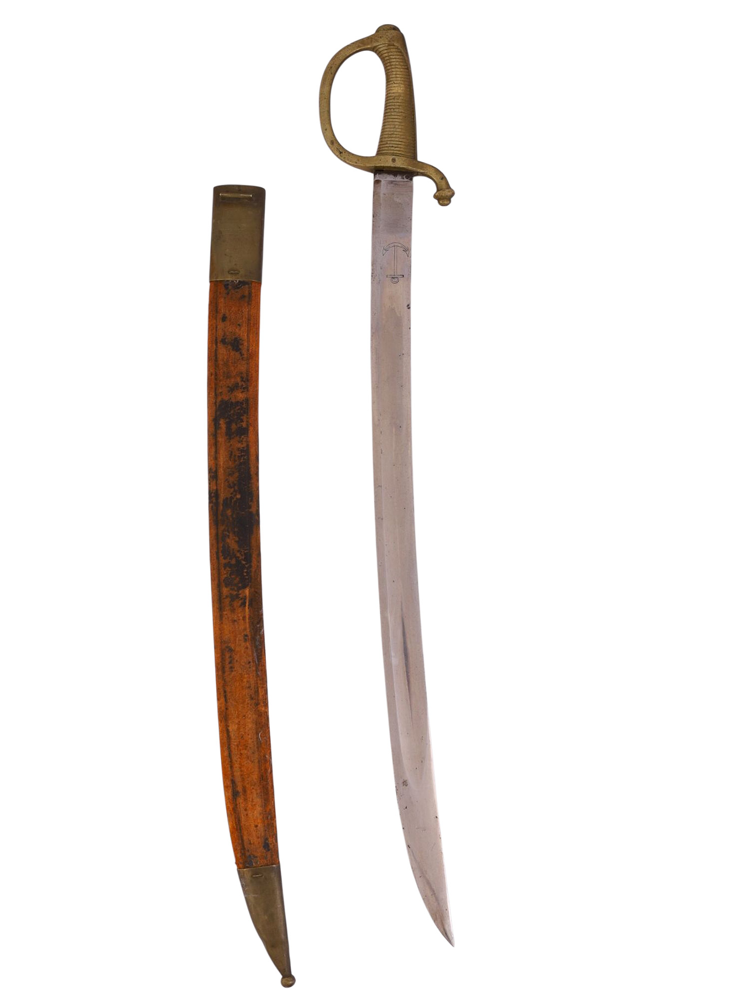 A FRENCH NAVAL BRIQUET SABRE, MARINE IMPERIALE, CIRCA 1800–1815