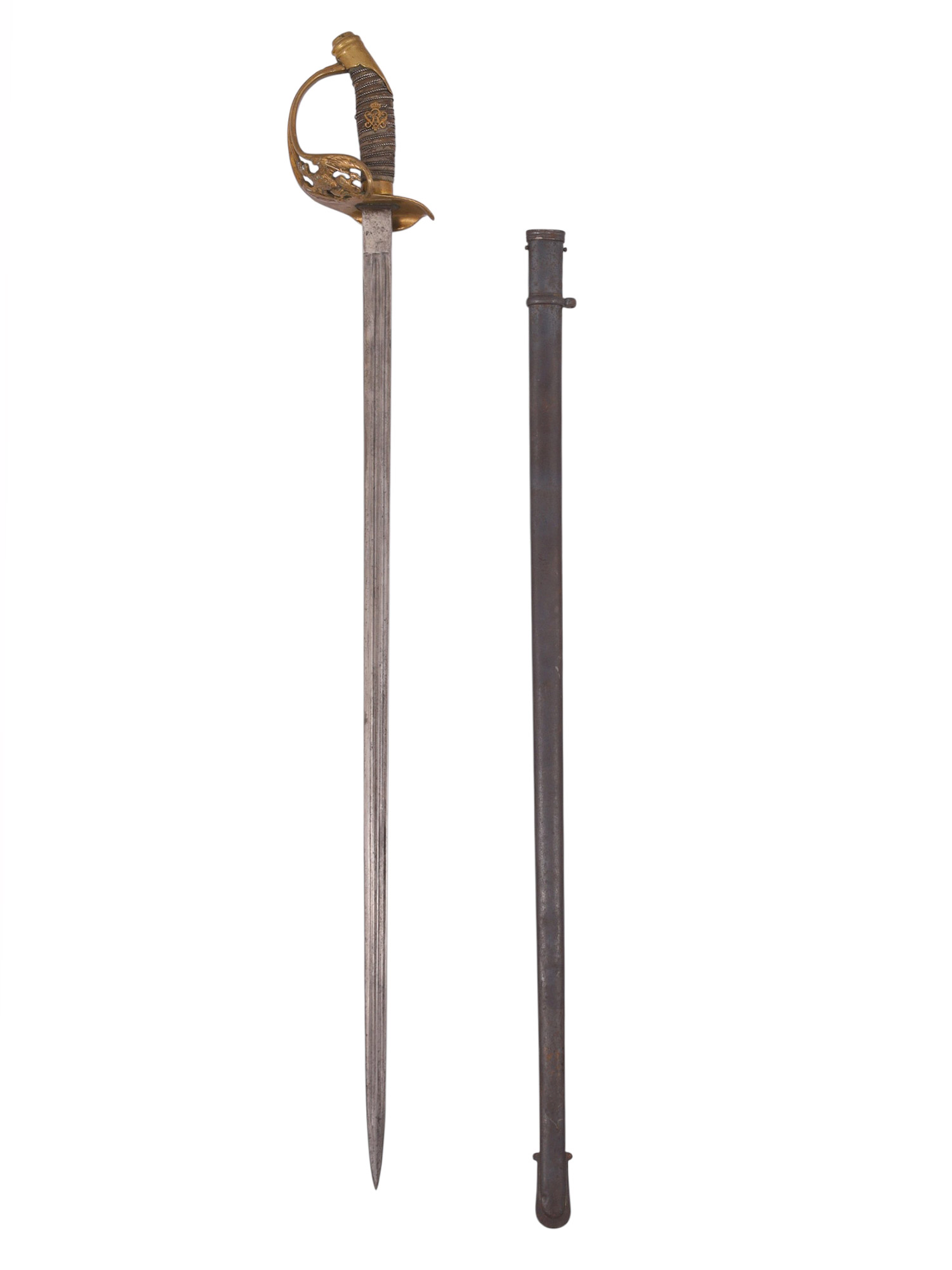 A PRUSSIAN M89 SWORD, DOUBLE REGIMENT MARKS, 50TH REG., ROBERT HERMES IN SOLINGEN