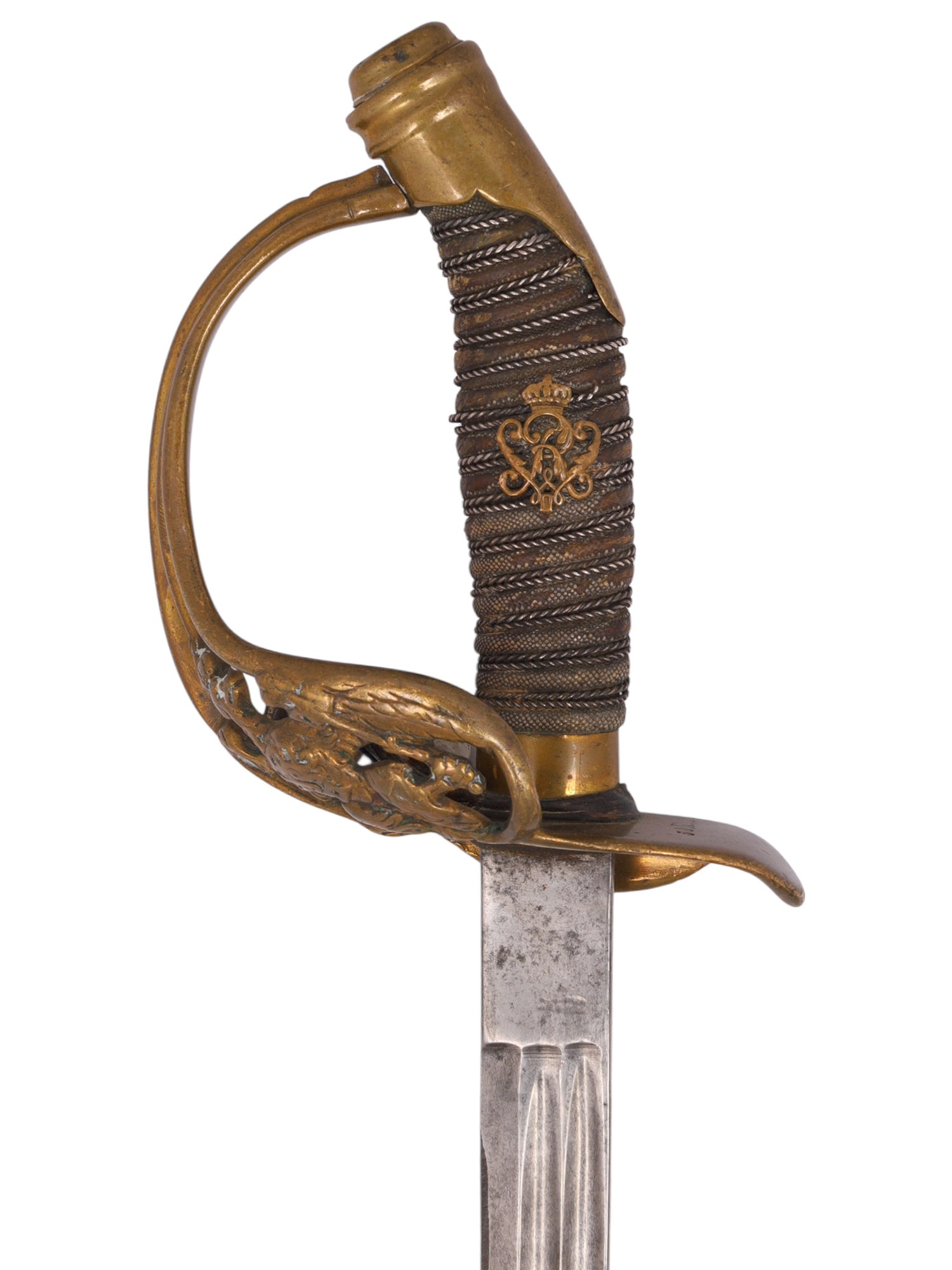A PRUSSIAN M89 SWORD, DOUBLE REGIMENT MARKS, 50TH REG., ROBERT HERMES IN SOLINGEN