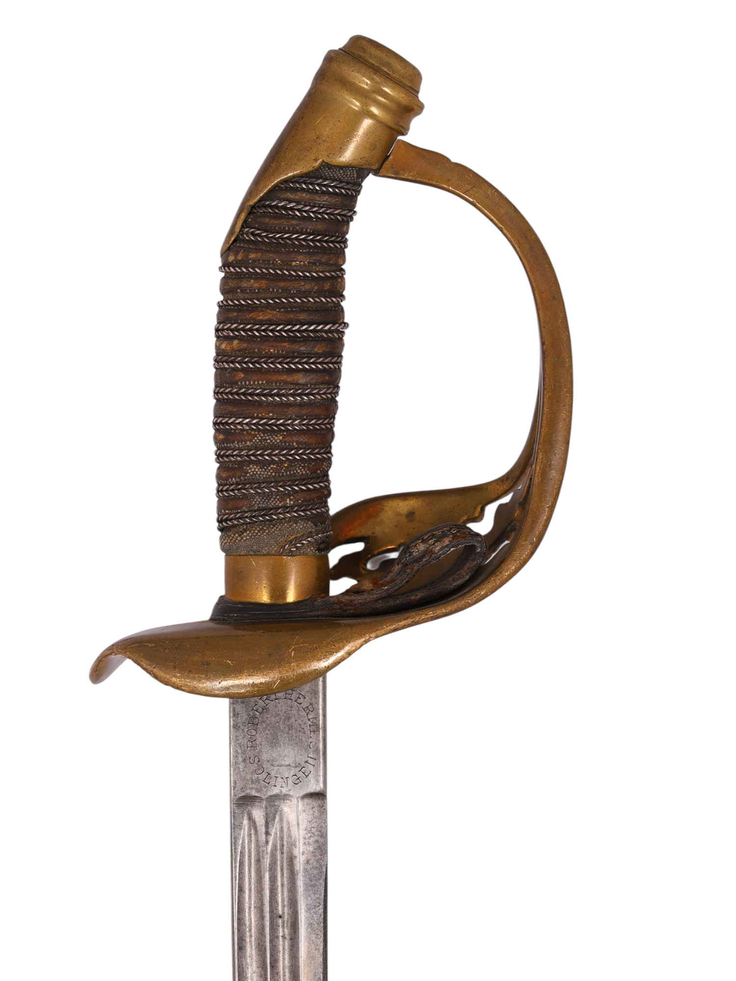 A PRUSSIAN M89 SWORD, DOUBLE REGIMENT MARKS, 50TH REG., ROBERT HERMES IN SOLINGEN
