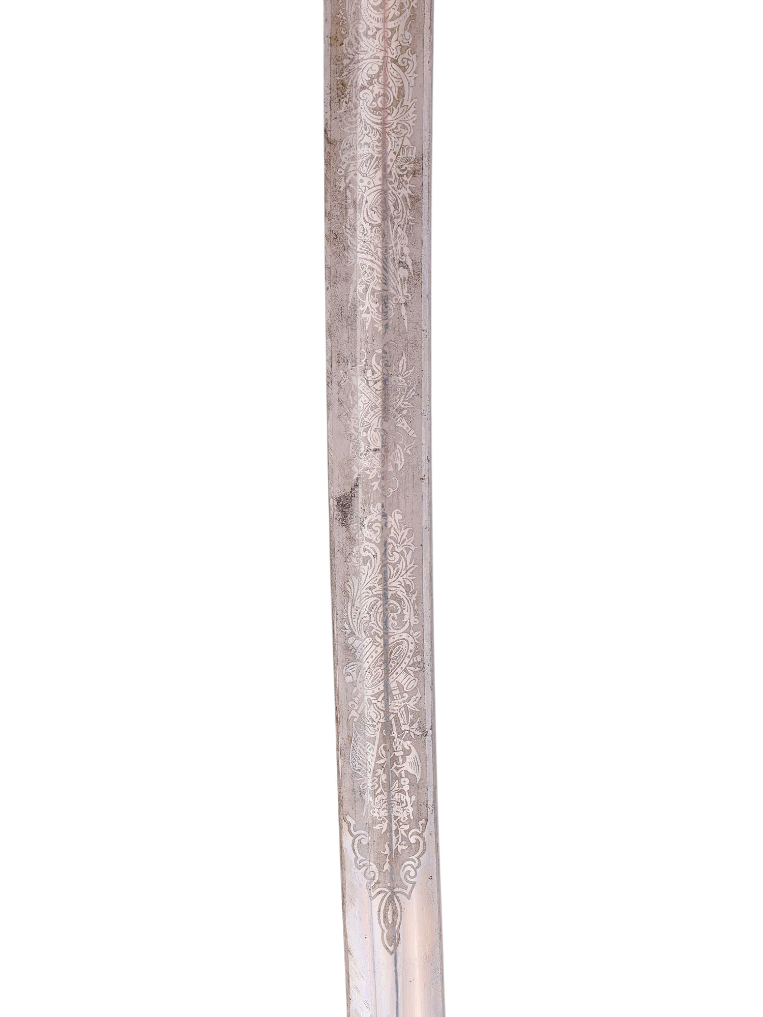 A GERMAN EMPIRE SOLINGEN ETCHED LION HEAD SABRE, CA. 1883-1918