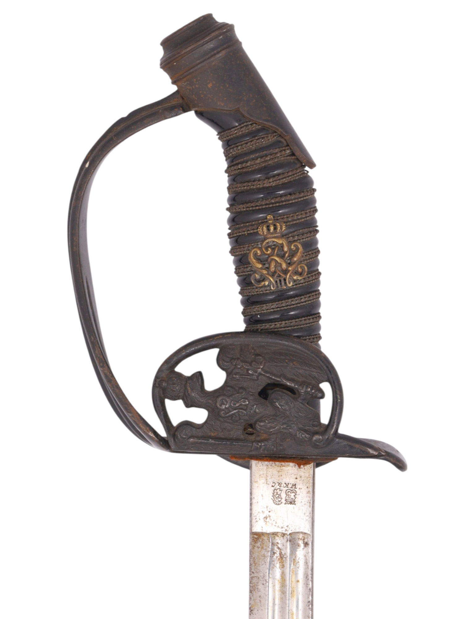 A PRUSSIAN M89 SWORD WITH FOLDING GUARD, GERMAN EMPIRE, LATE WAR