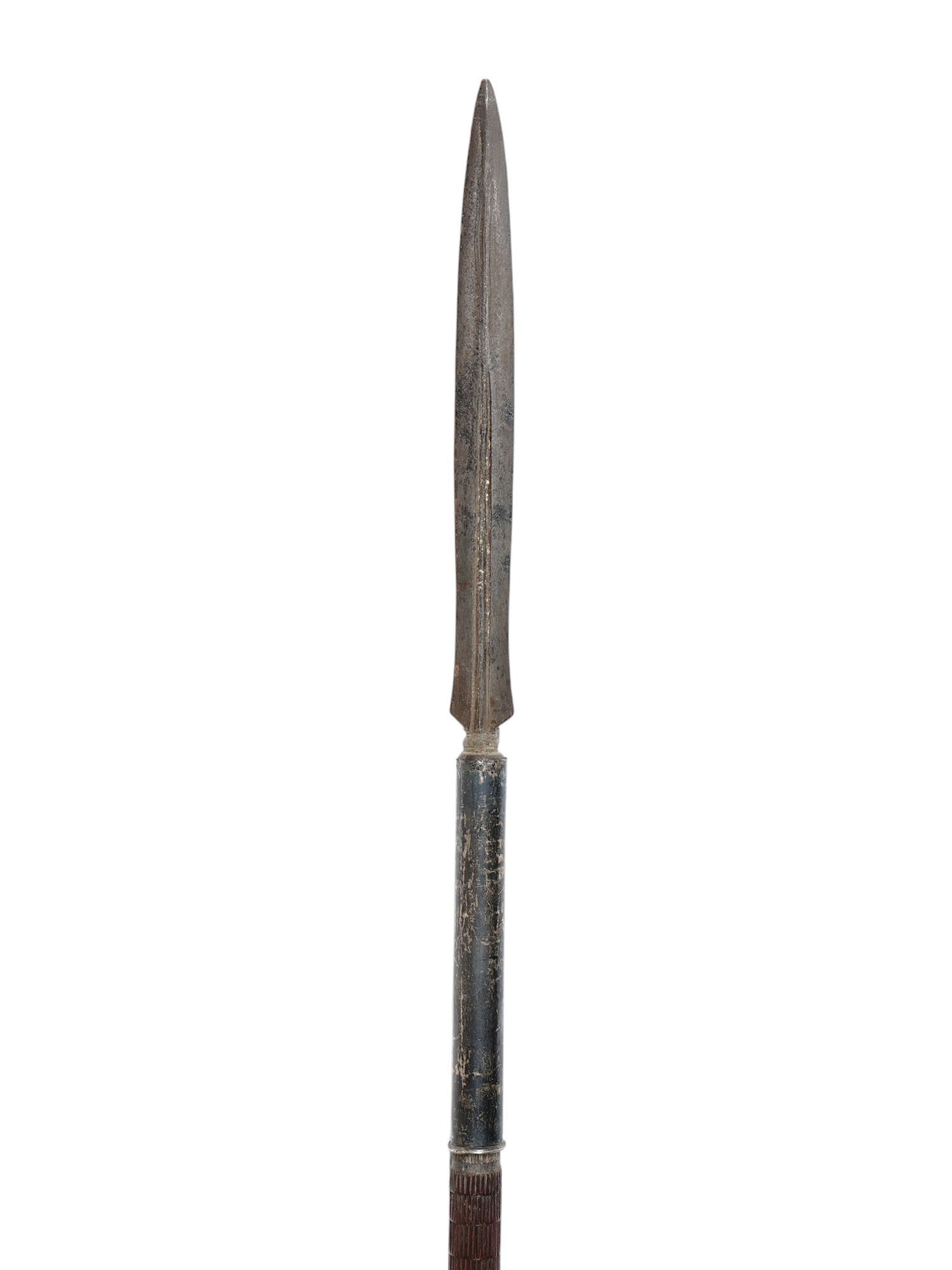 AN INDONESIAN TOMBOK SPEAR, JAVA OR BORNEO, 19 C.
