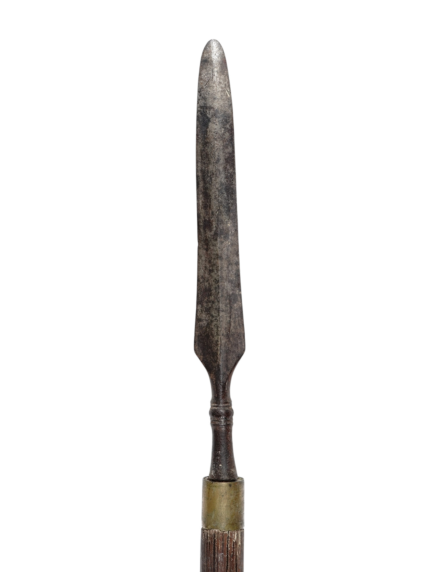 AN INDONESIAN JAVA OR BORNEO TOMBOK SPEAR