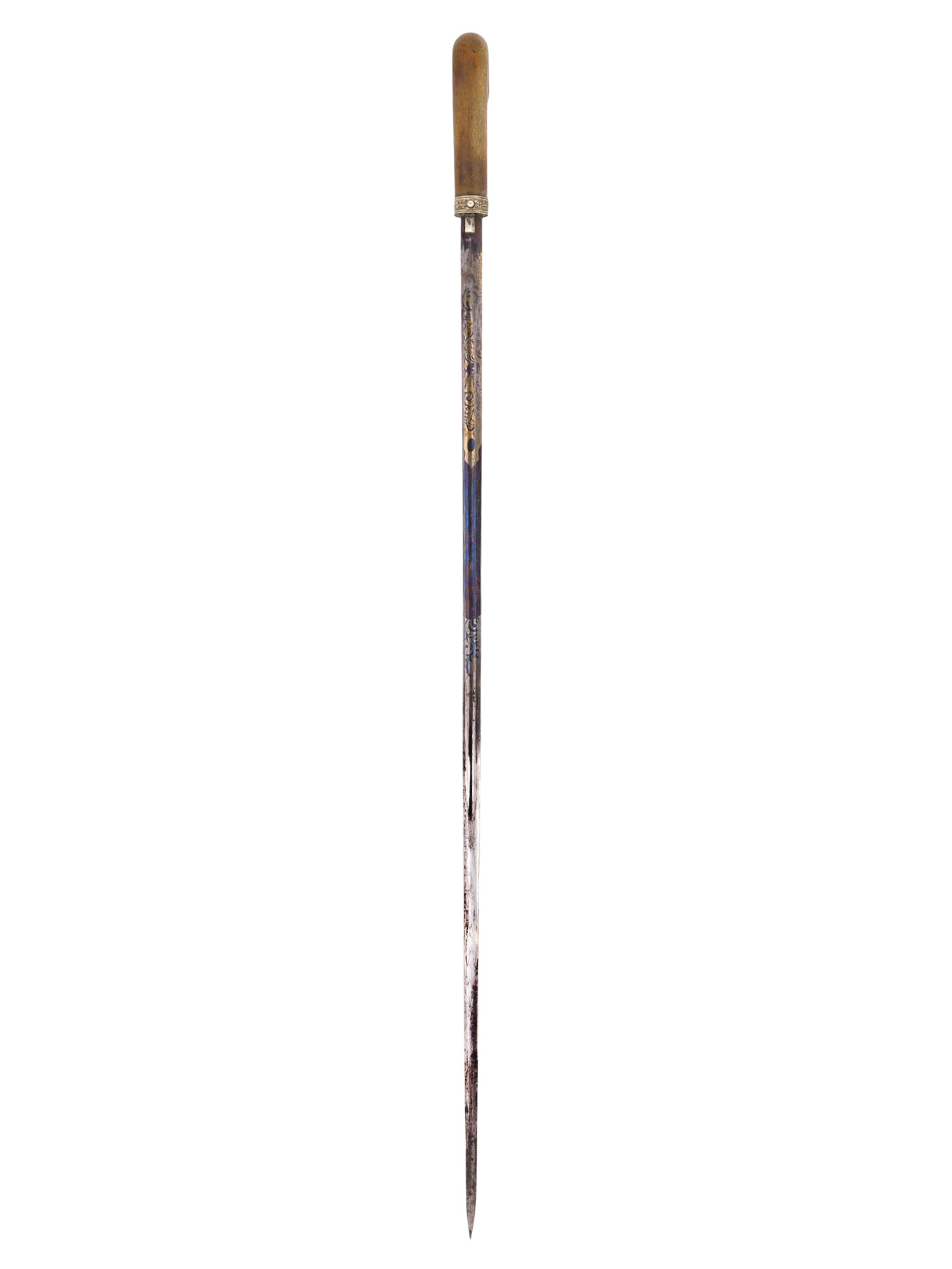 A WALKING CANE WITH A CONCEALED BLADE, SPAIN, 19TH CENTURY