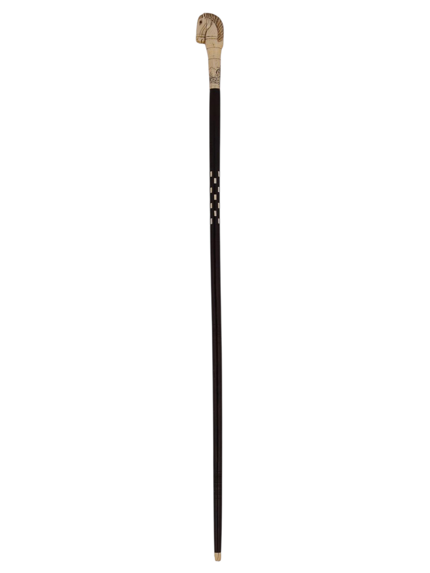 AN EXCEPTIONAL WALKING CANE WITH A CONCEALED BLADE, COLONIAL INDIA, 19TH CEN.