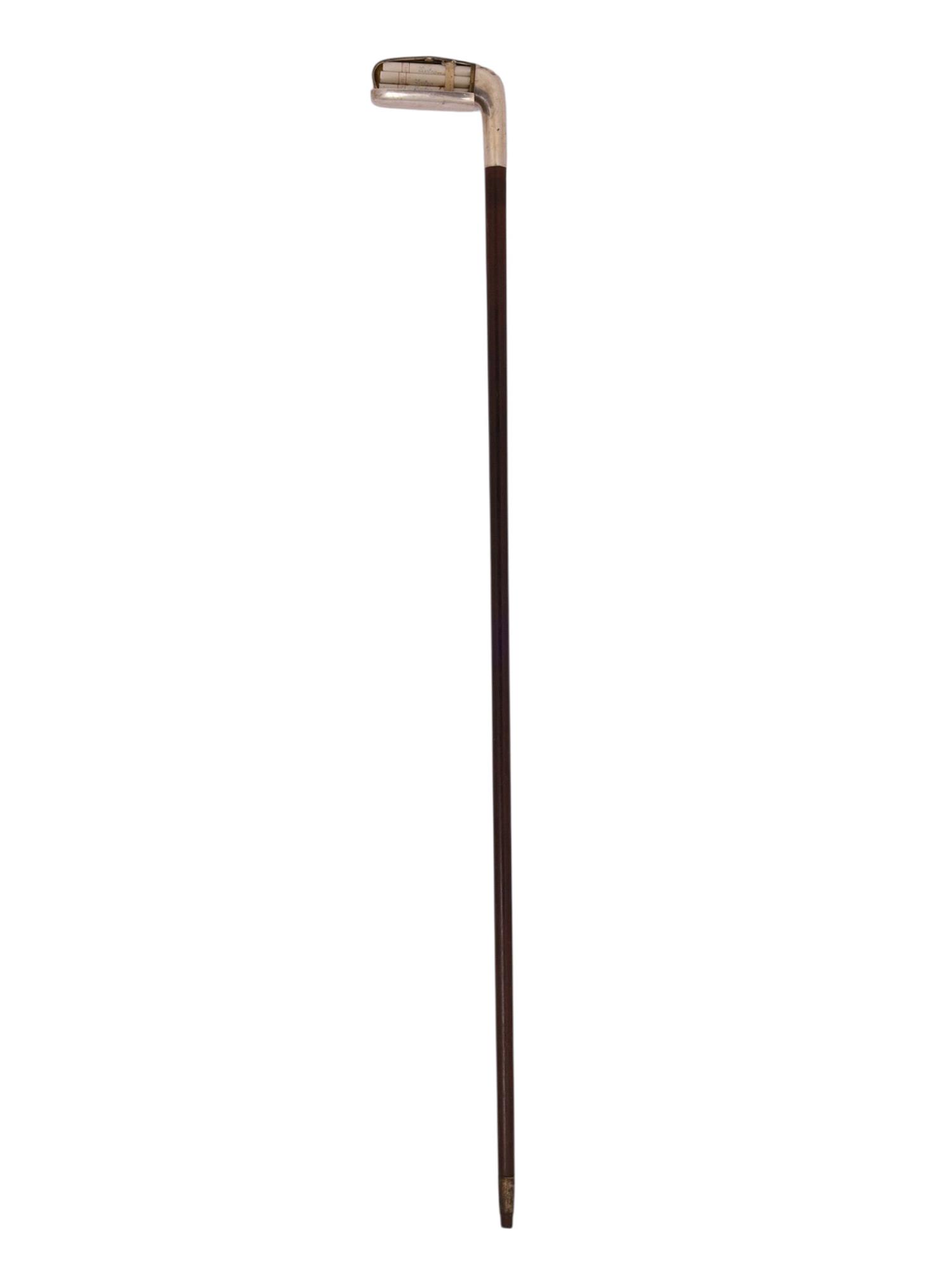 A GERMAN WW1 ACE LT. KIRSCHSTEIN COMBINED WALKING STICK GOLF CLUB CIGARETTE CASE, 1917