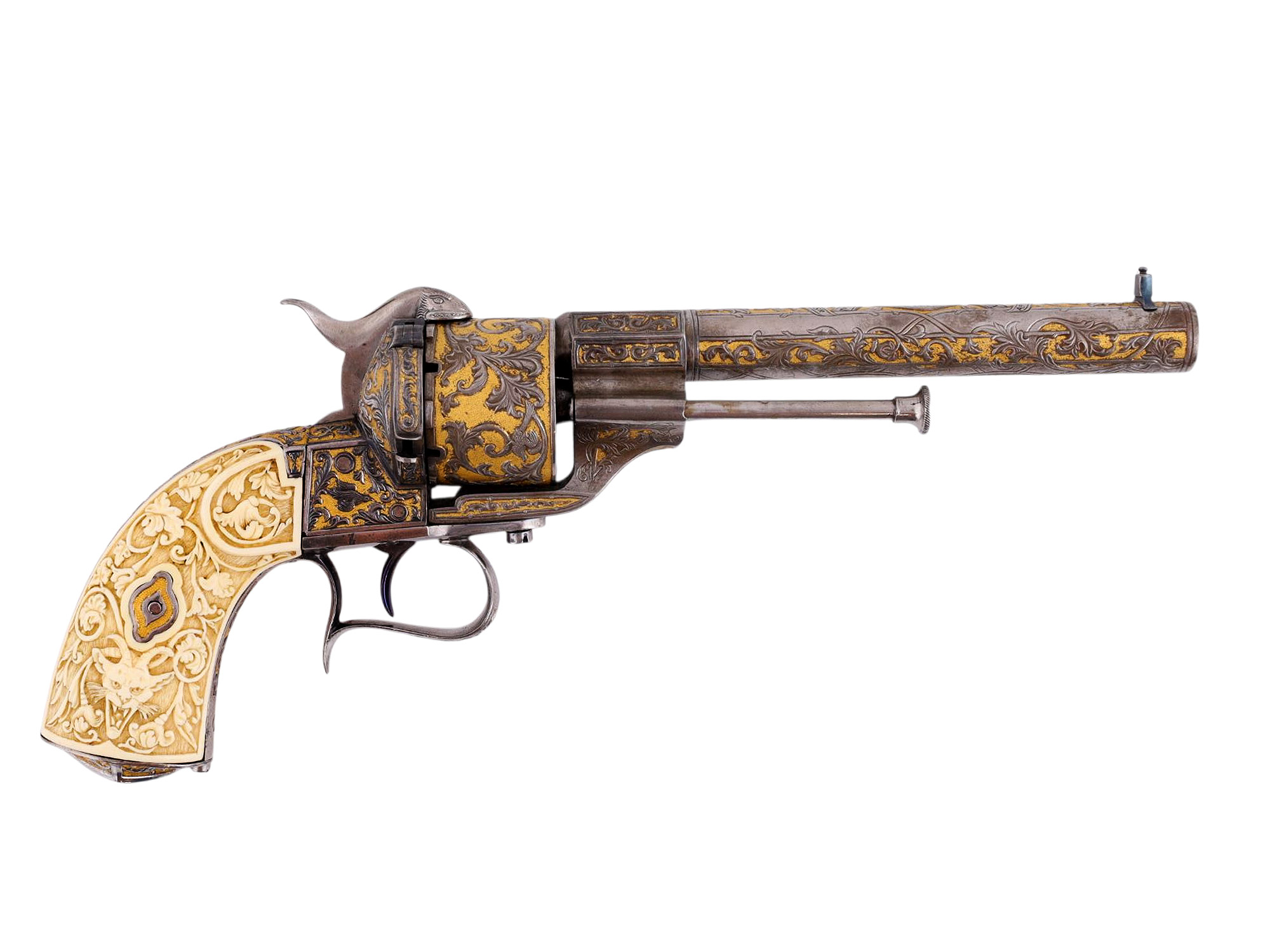 AN EXTREMELY RARE SPANISH PHILLIPINES GOVERNOR-GENERAL LEMERY CASED PRESENTATION LEFAUCHEUX MODEL 1854, SERIAL NUMBER 2, ALBERDI EN EIBAR GO