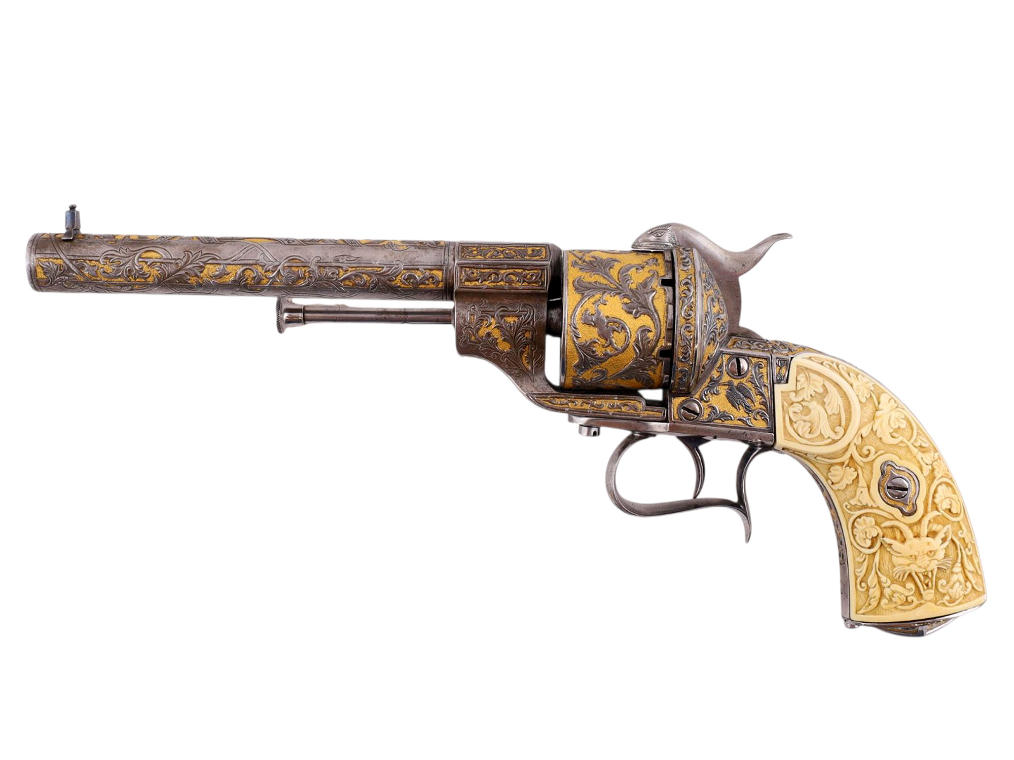 AN EXTREMELY RARE SPANISH PHILLIPINES GOVERNOR-GENERAL LEMERY CASED PRESENTATION LEFAUCHEUX MODEL 1854, SERIAL NUMBER 2, ALBERDI EN EIBAR GO