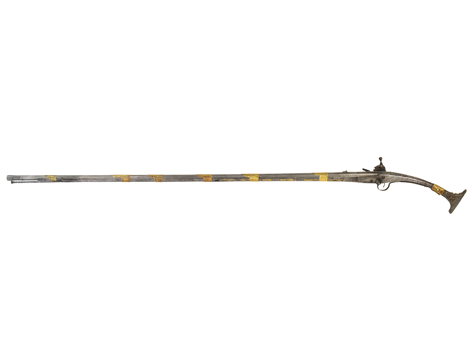 A BALKAN (PROBABLY ALBANIAN) 18-BORE MIQUELET-LOCK RIFLE (ARNAUTKA), EARLY 19TH CENTURY