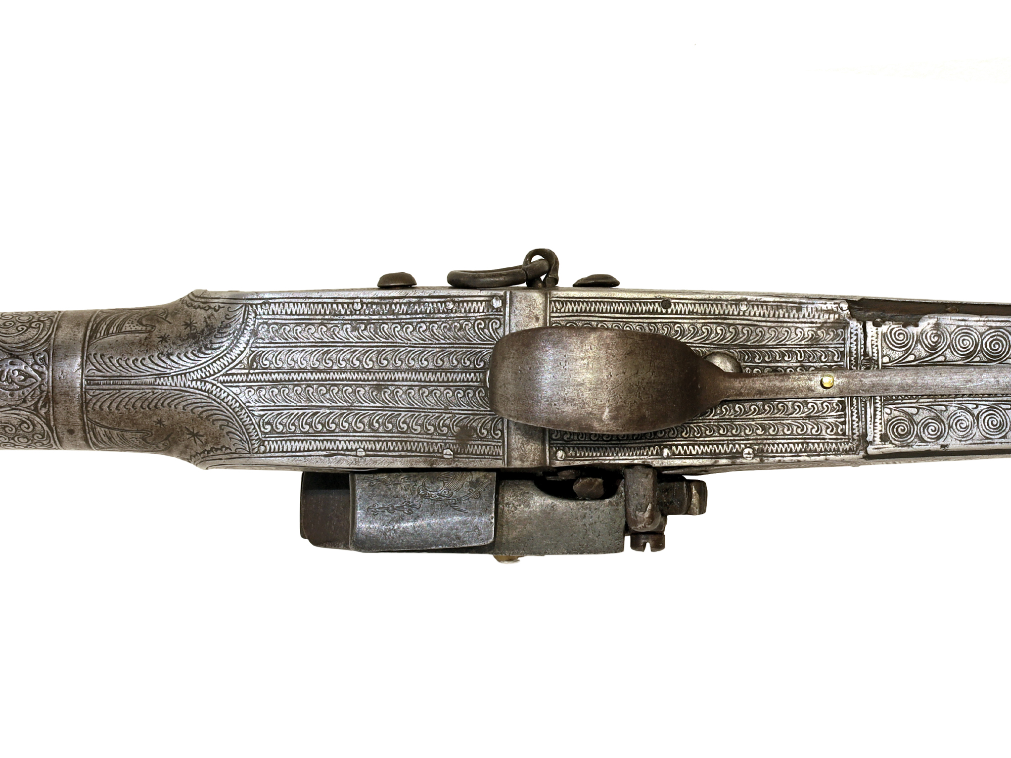A BALKAN (PROBABLY ALBANIAN) 18-BORE MIQUELET-LOCK RIFLE (ARNAUTKA), EARLY 19TH CENTURY