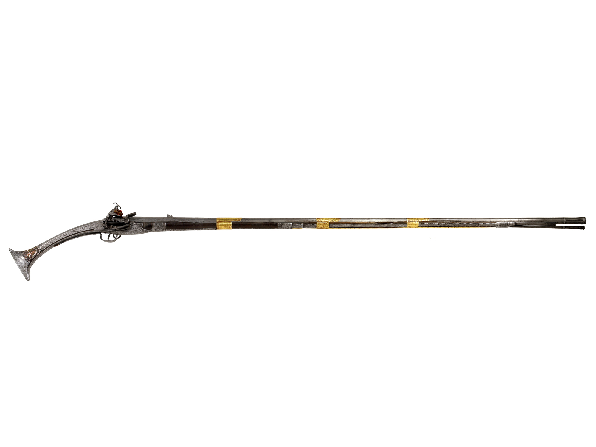 A BALKAN (PROBABLY ALBANIAN) 18-BORE MIQUELET-LOCK RIFLE (ARNAUTKA), EARLY 19TH CENTURY