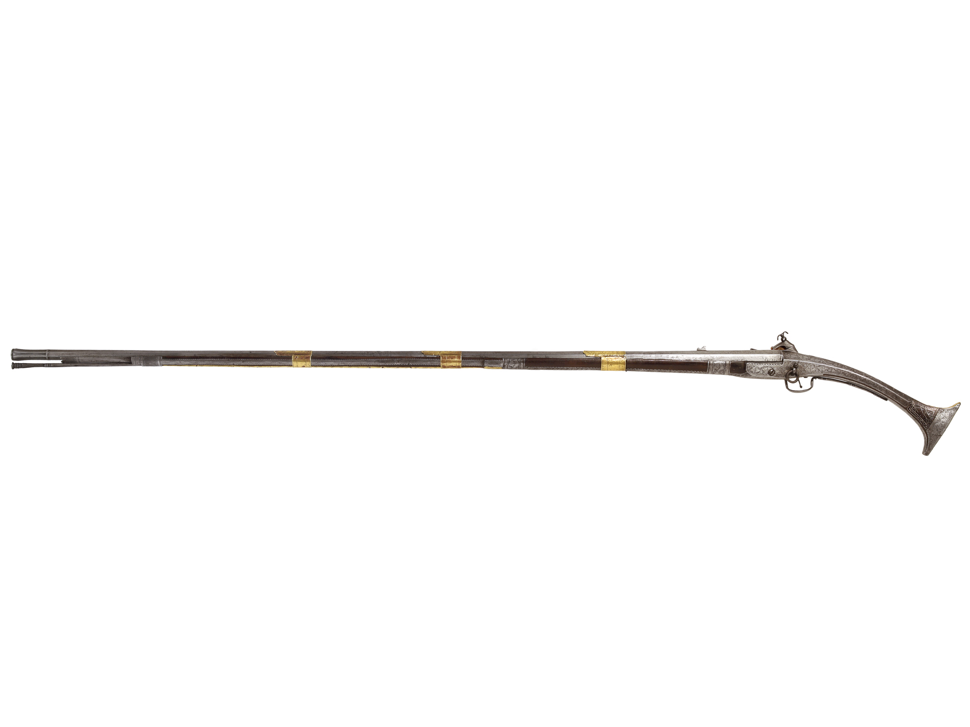 A BALKAN (PROBABLY ALBANIAN) 18-BORE MIQUELET-LOCK RIFLE (ARNAUTKA), EARLY 19TH CENTURY