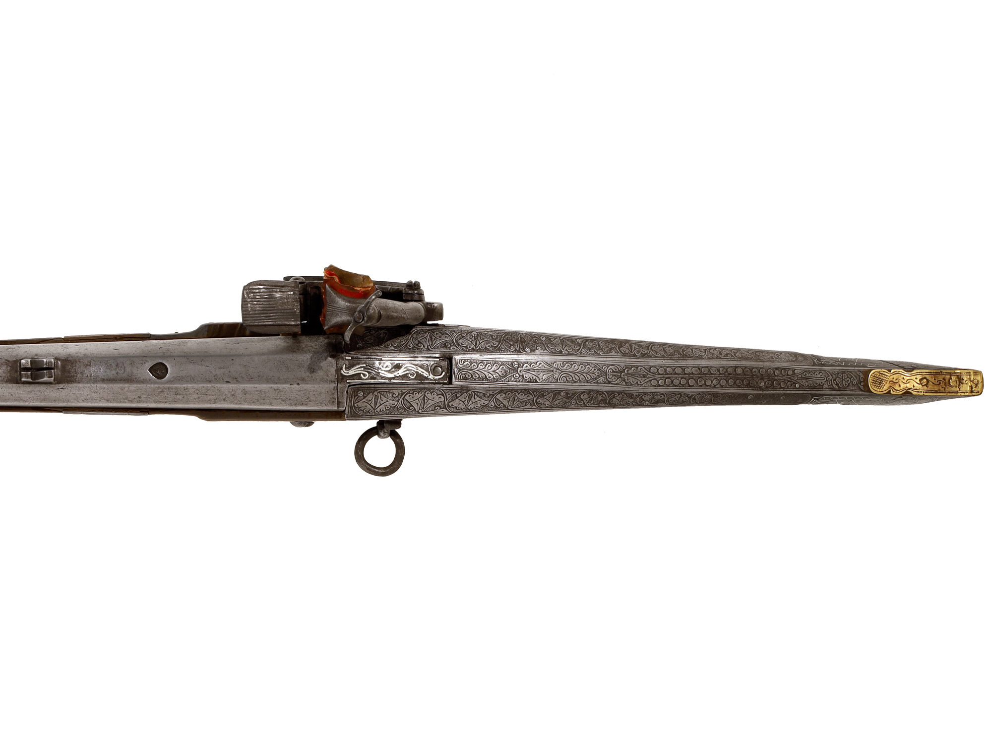 A BALKAN (PROBABLY ALBANIAN) 18-BORE MIQUELET-LOCK RIFLE (ARNAUTKA), EARLY 19TH CENTURY