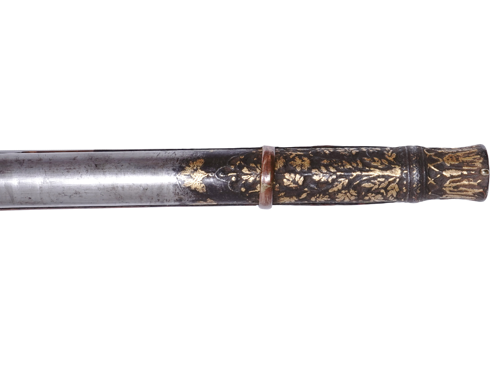 AN INDIAN MATCHLOCK RIFLE DECORATED WITH GOLD INAY, 18TH C.