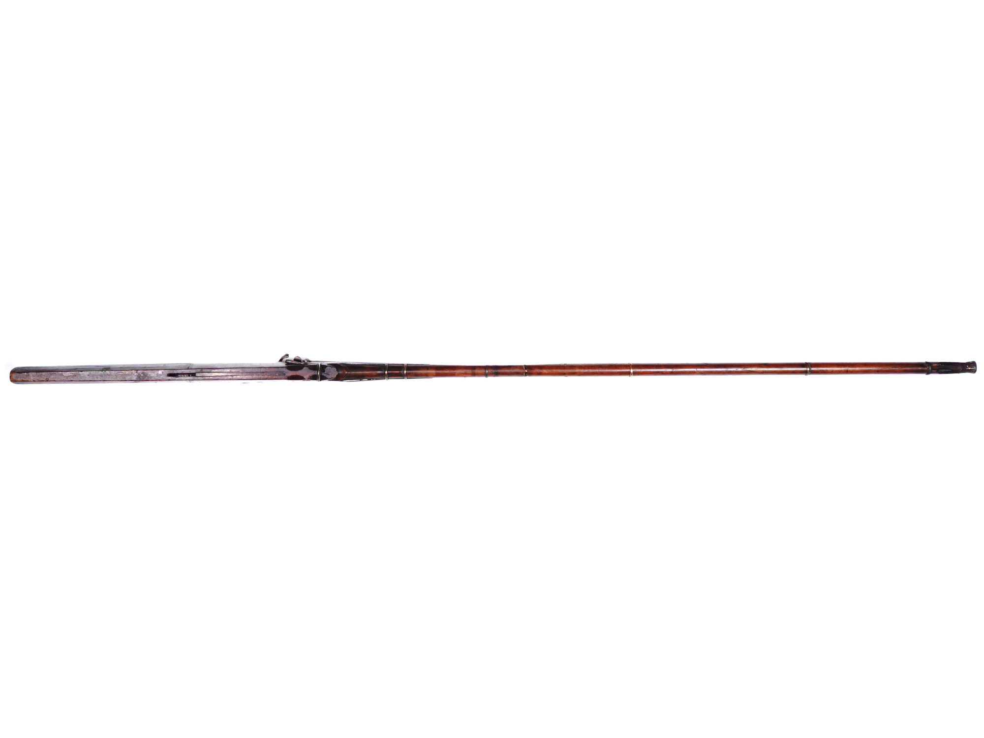 AN INDIAN MATCHLOCK RIFLE DECORATED WITH GOLD INAY, 18TH C.