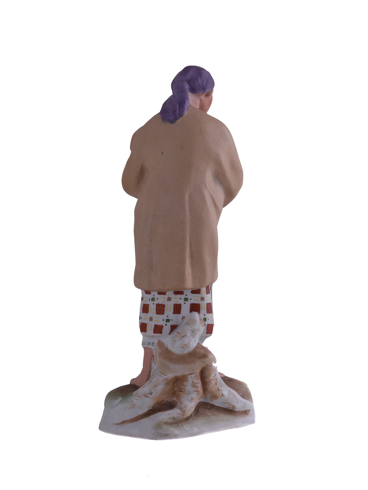 A RUSSIAN GARDNER PORCELAIN FIGURE OF MOTHER AND CHILD, 1830 - 1860