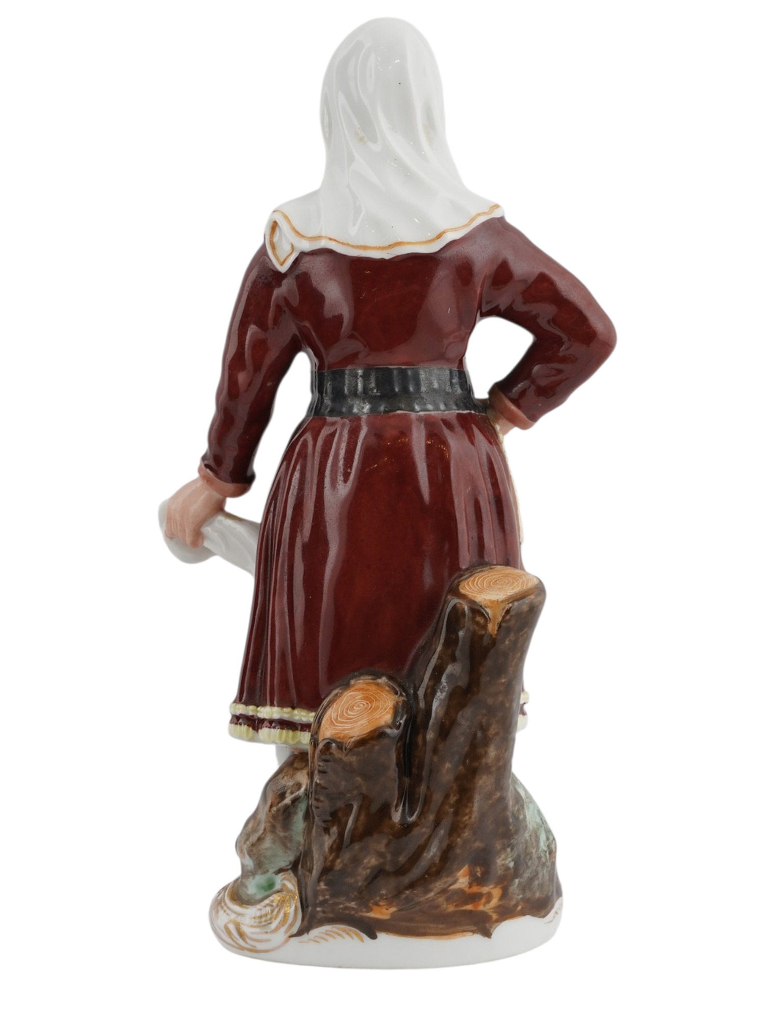 A RUSSIAN POPOV PORCELAIN FIGURE OF A FINNISH WOMAN POPOV PORCELAIN FACTORY, MOSCOW REGION, MID-19TH CENTURY
