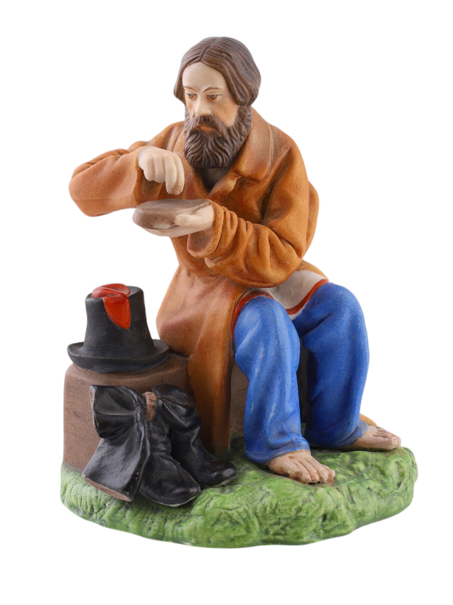 A RUSSIAN GARDENER PORCELAIN FIGURE, CIRCA 1890S