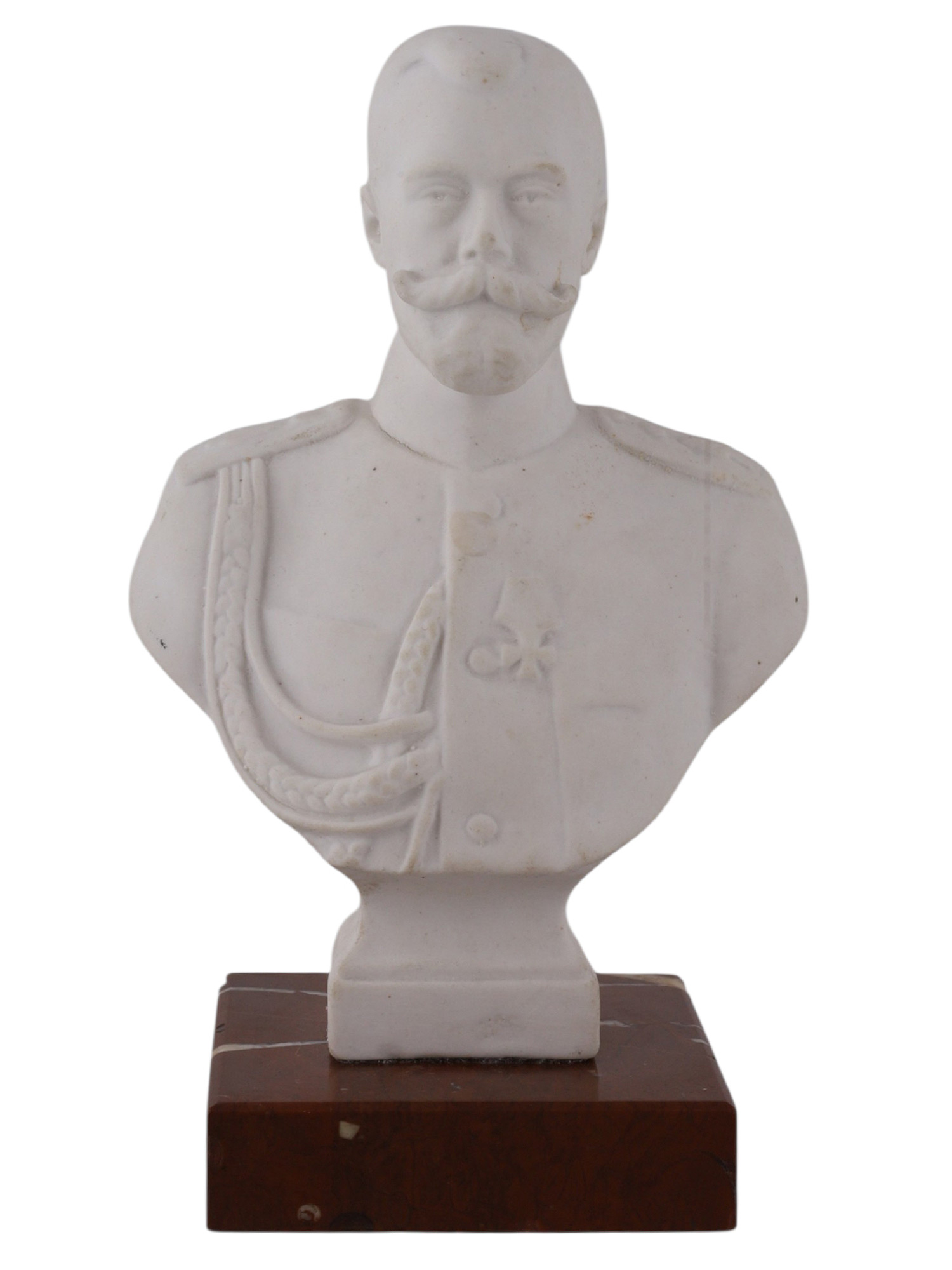 A BISQUE PORCELAIN BUST OF TSAR NICHOLAS II, RUSSIA, CA, 1900