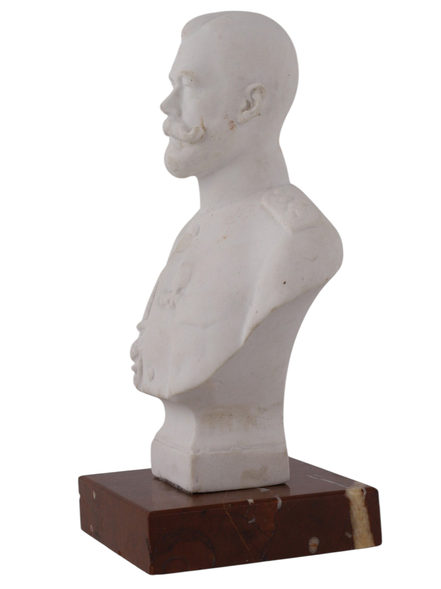 A BISQUE PORCELAIN BUST OF TSAR NICHOLAS II, RUSSIA, CA, 1900