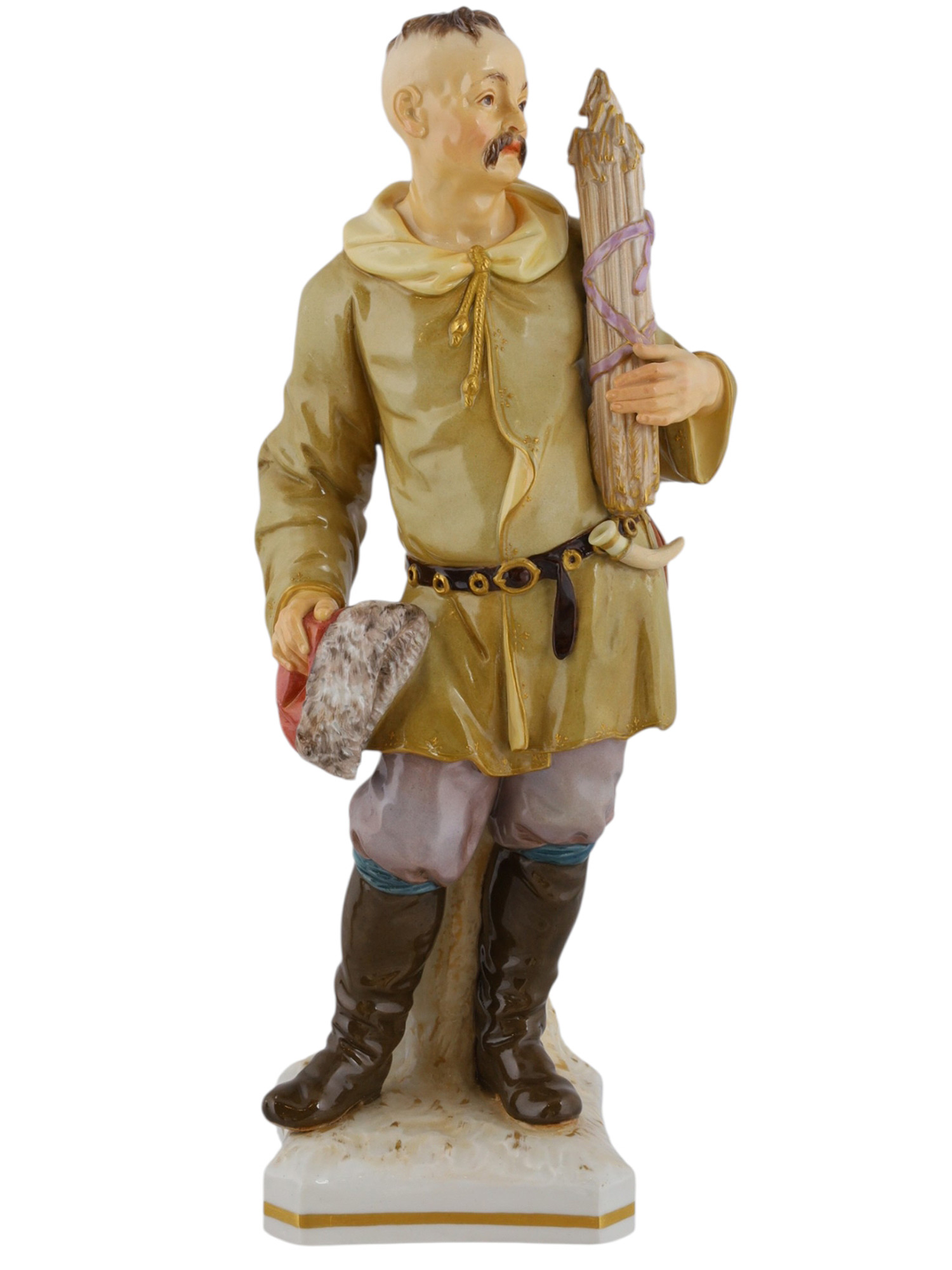 A KPM PORCELAIN FIGURE OF A BELARUS PEASANT, 19TH CENTURY
