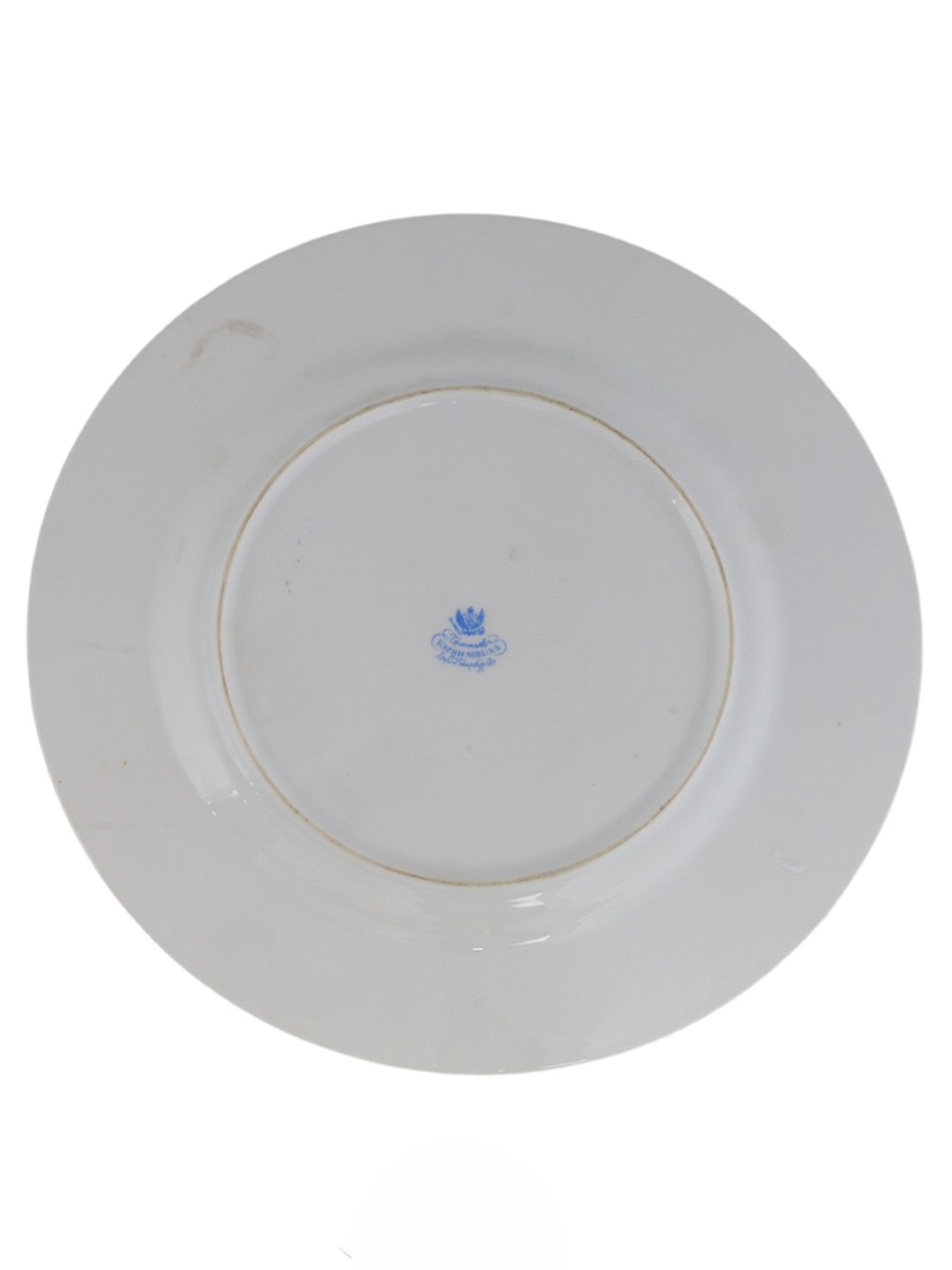 A RUSSIAN KORNILOV BROTHERS PORCELAIN PRAYER PLATE, 19TH C.