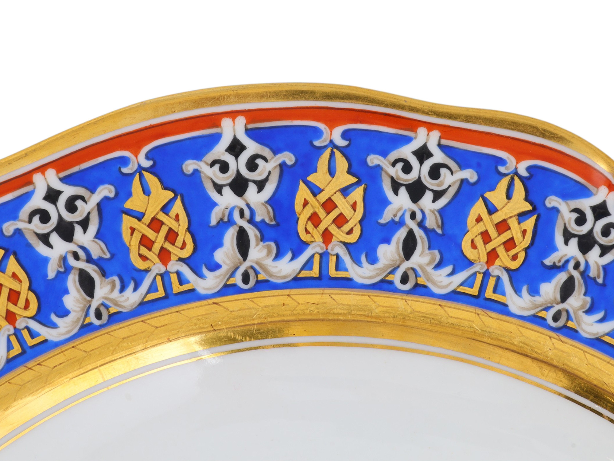 A LOT OF THREE BERLIN (KPM) PORCELAIN PLATES FROM A SERVICE OF THE GRAND DUKE ANDREI VLADIMIROVICH OF RUSSIA