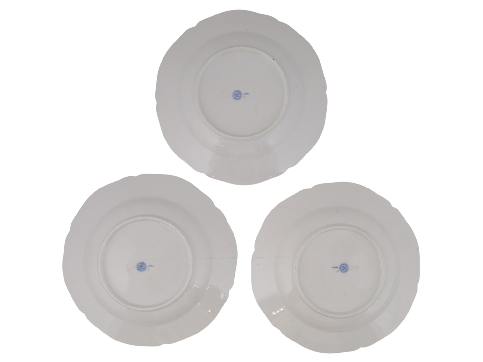 A LOT OF THREE BERLIN (KPM) PORCELAIN PLATES FROM A SERVICE OF THE GRAND DUKE ANDREI VLADIMIROVICH OF RUSSIA