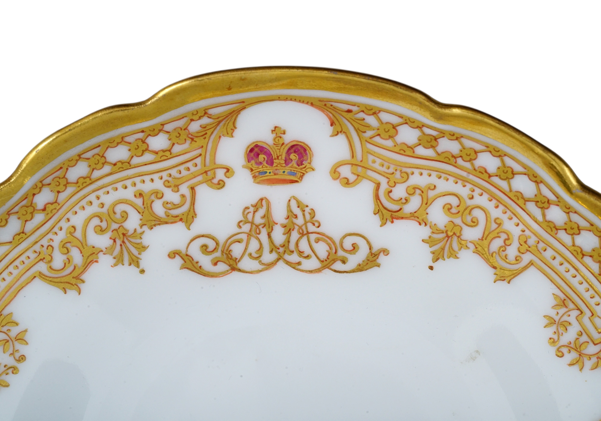 A PAIR OF RUSSIAN CAVIAR DISHES, IMPERIAL PORCELAIN FACTORY, 19TH C.
