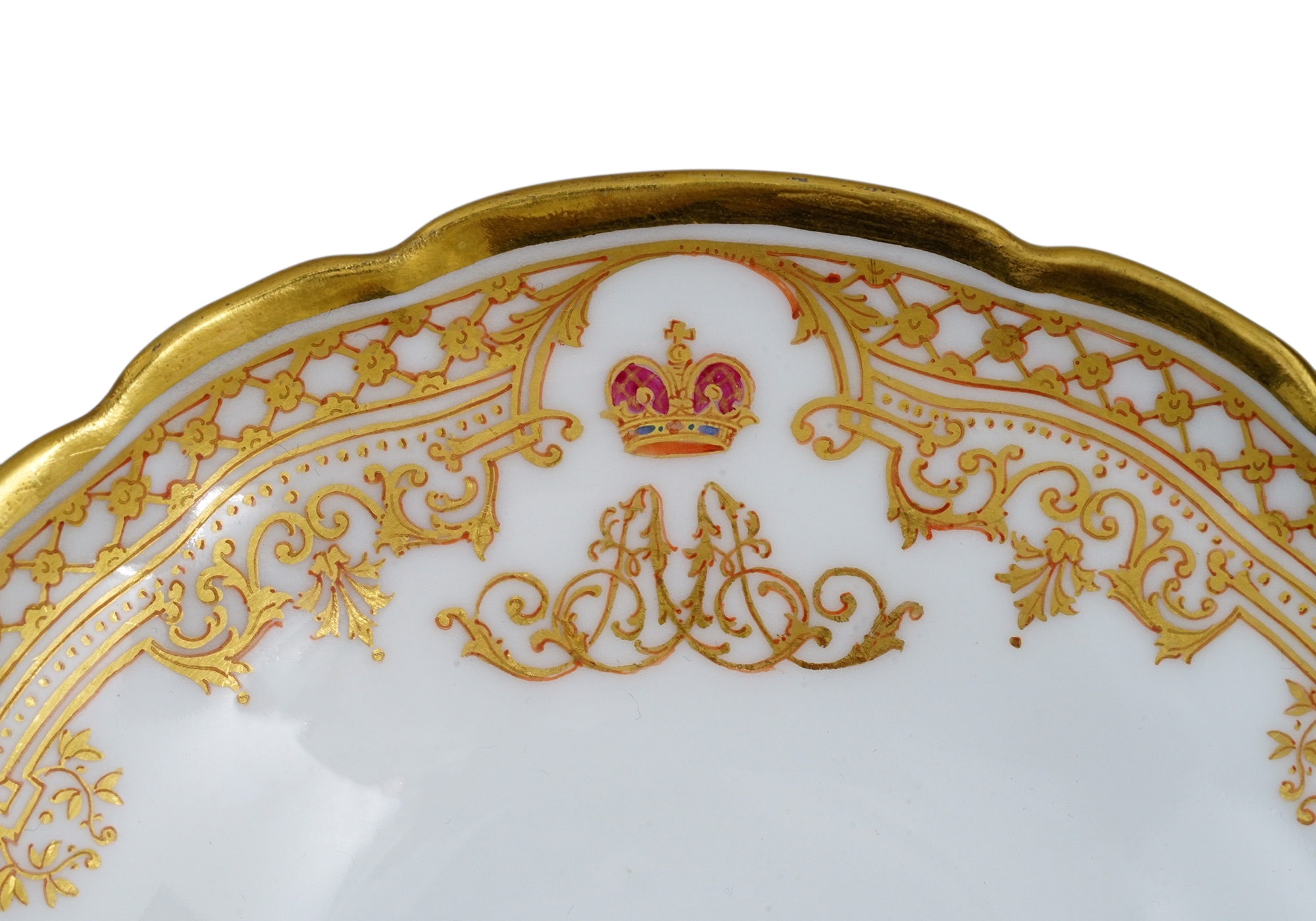 A PAIR OF RUSSIAN CAVIAR DISHES, IMPERIAL PORCELAIN FACTORY, 19TH C.