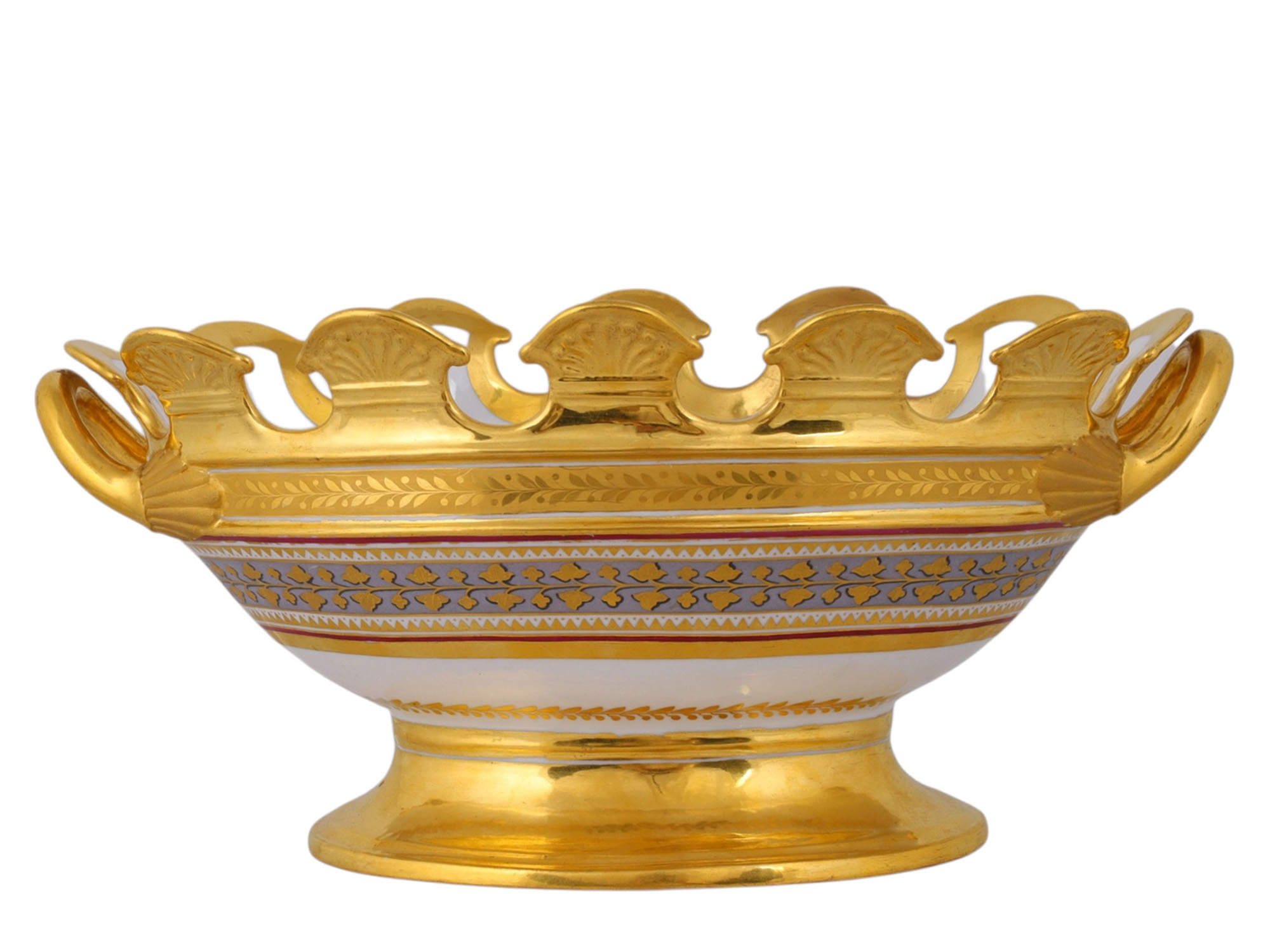 A RUSSIAN PORCELAIN MONTEITH FROM THE BABIGON SERVICE BY THE IMPERIAL PORCELAIN FACTORY, ST. PETERSBURG, 1823–1824