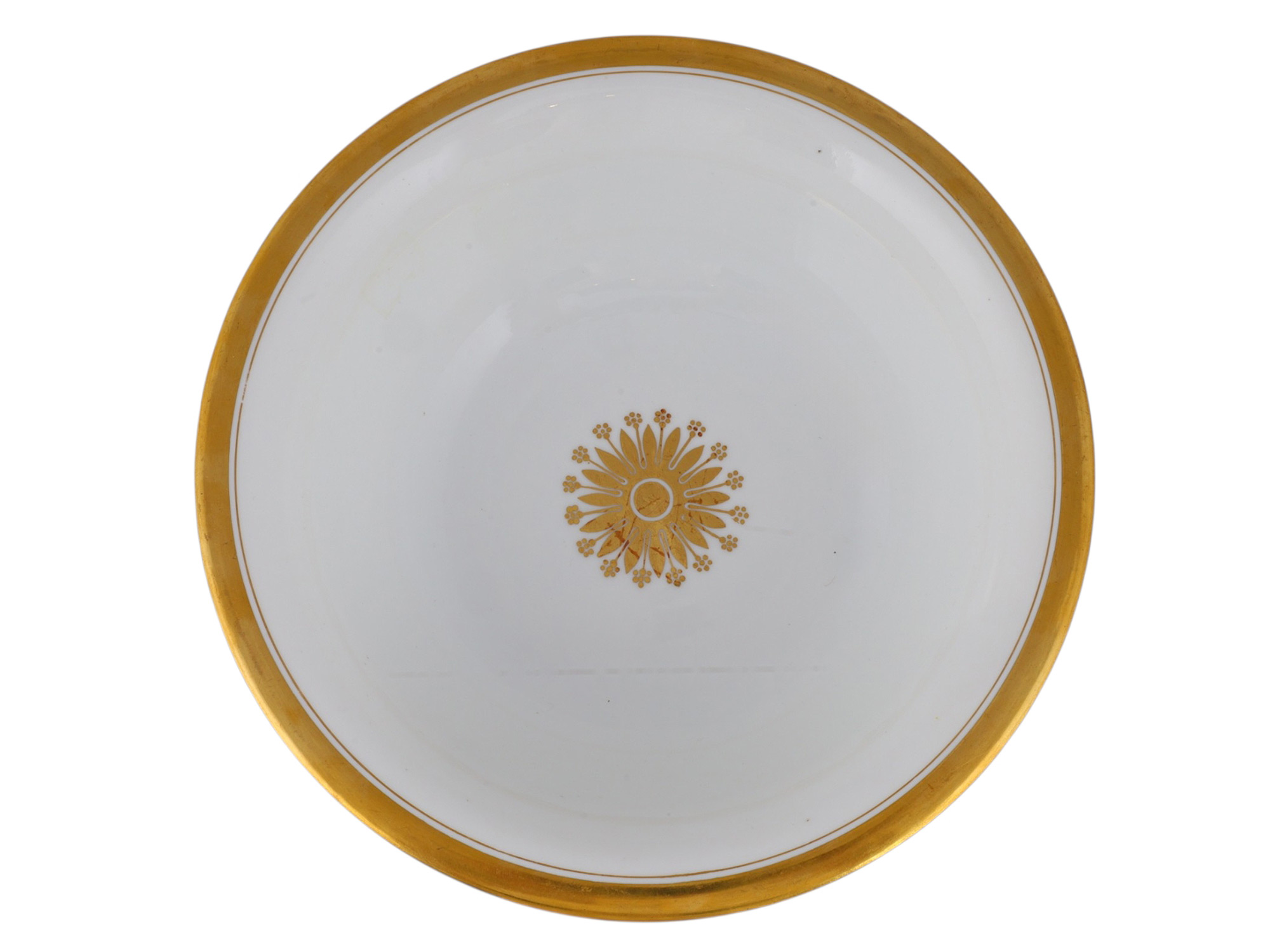 A LARGE RUSSIAN PORCELAIN BOWL FROM THE BABIGON SERVICE BY THE IMPERIAL PORCELAIN FACTORY, ST. PETERSBURG, PERIOD OF NICHOLAS II, 1894–1917