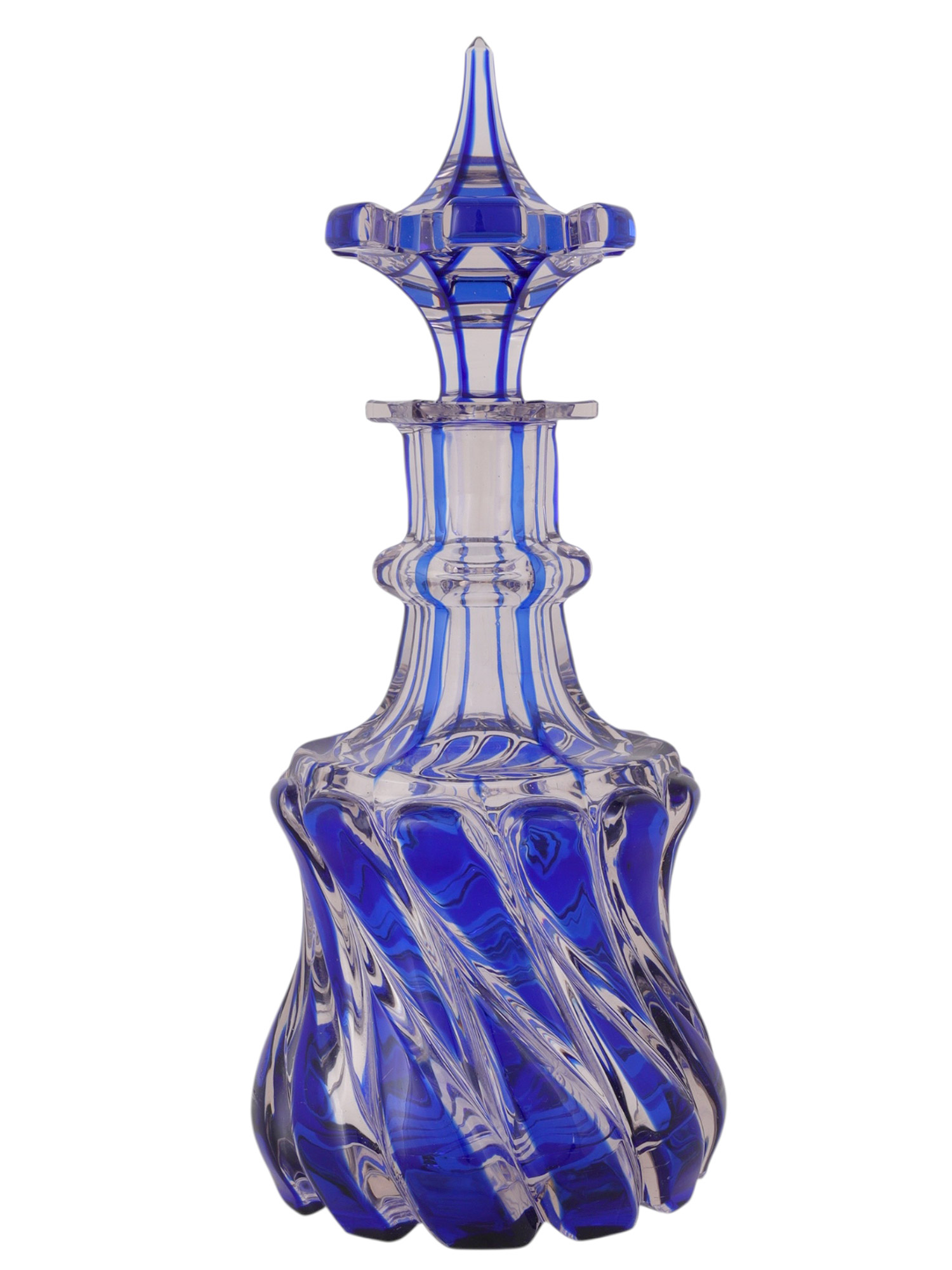 A RUSSIAN CUT-GLASS DECANTER AND STOPPER, IMPERIAL GLASS FACTORY, ST PETERSBURG, LATE 18TH–EARLY 19TH CENTURY