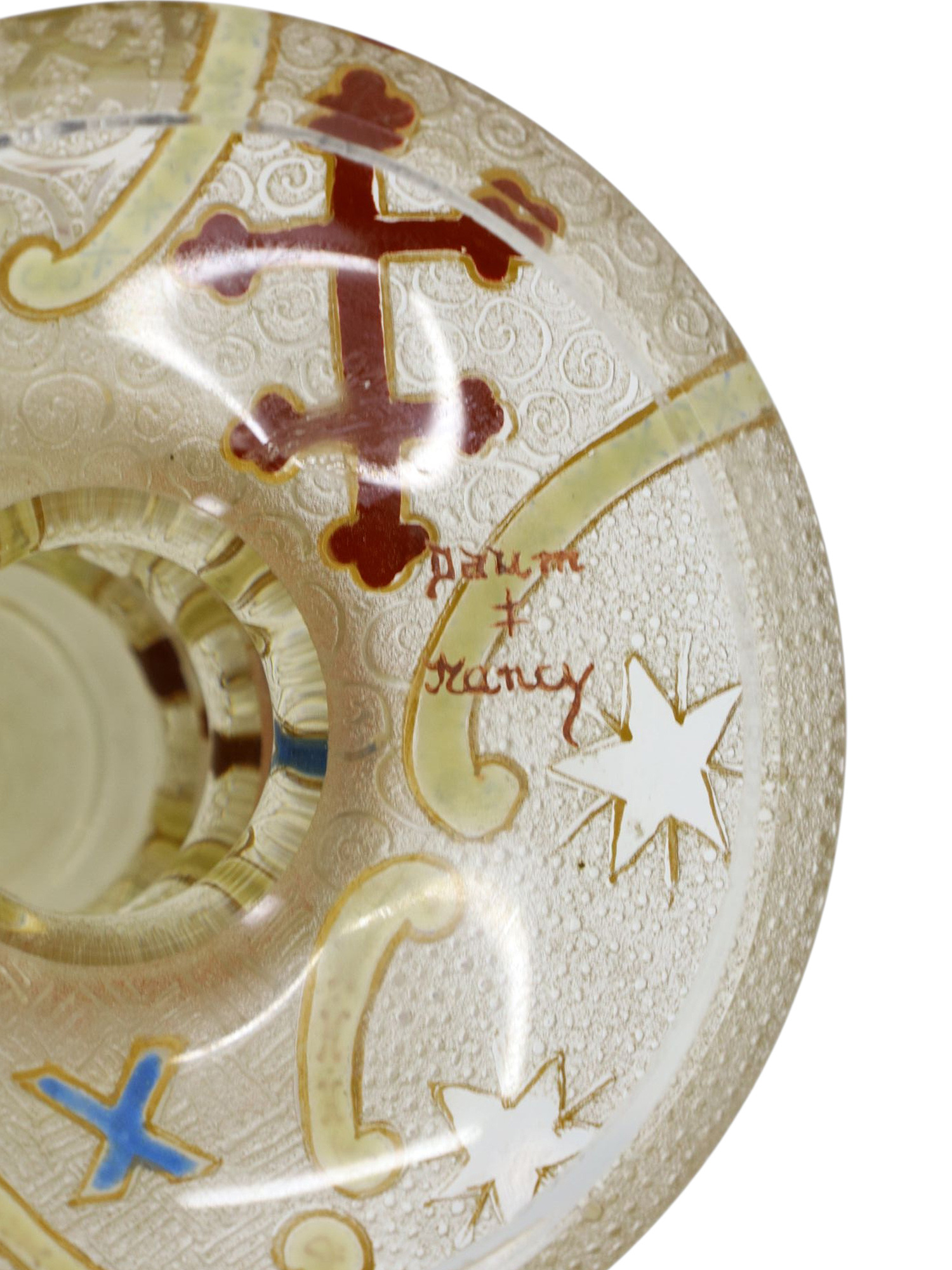 A DAUM NANCY ENAMELED GOBLET, RUSSIAN EAGLE, 1893