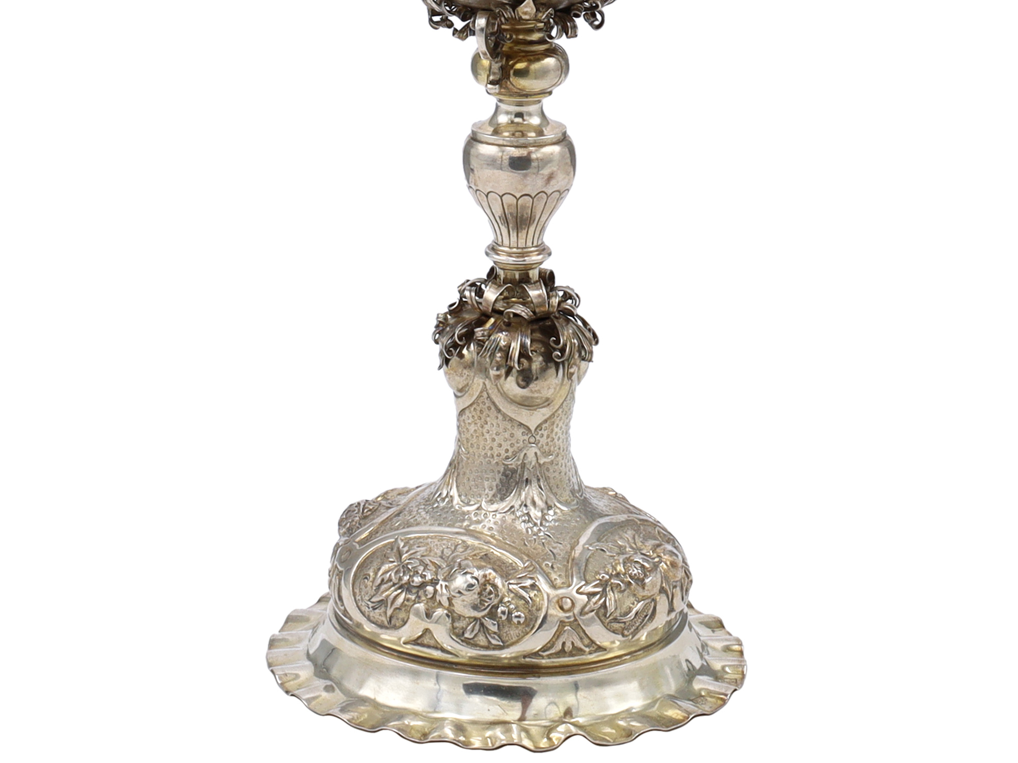 A RUSSIAN GILT-SILVER LIDDED GOBLET, 1788