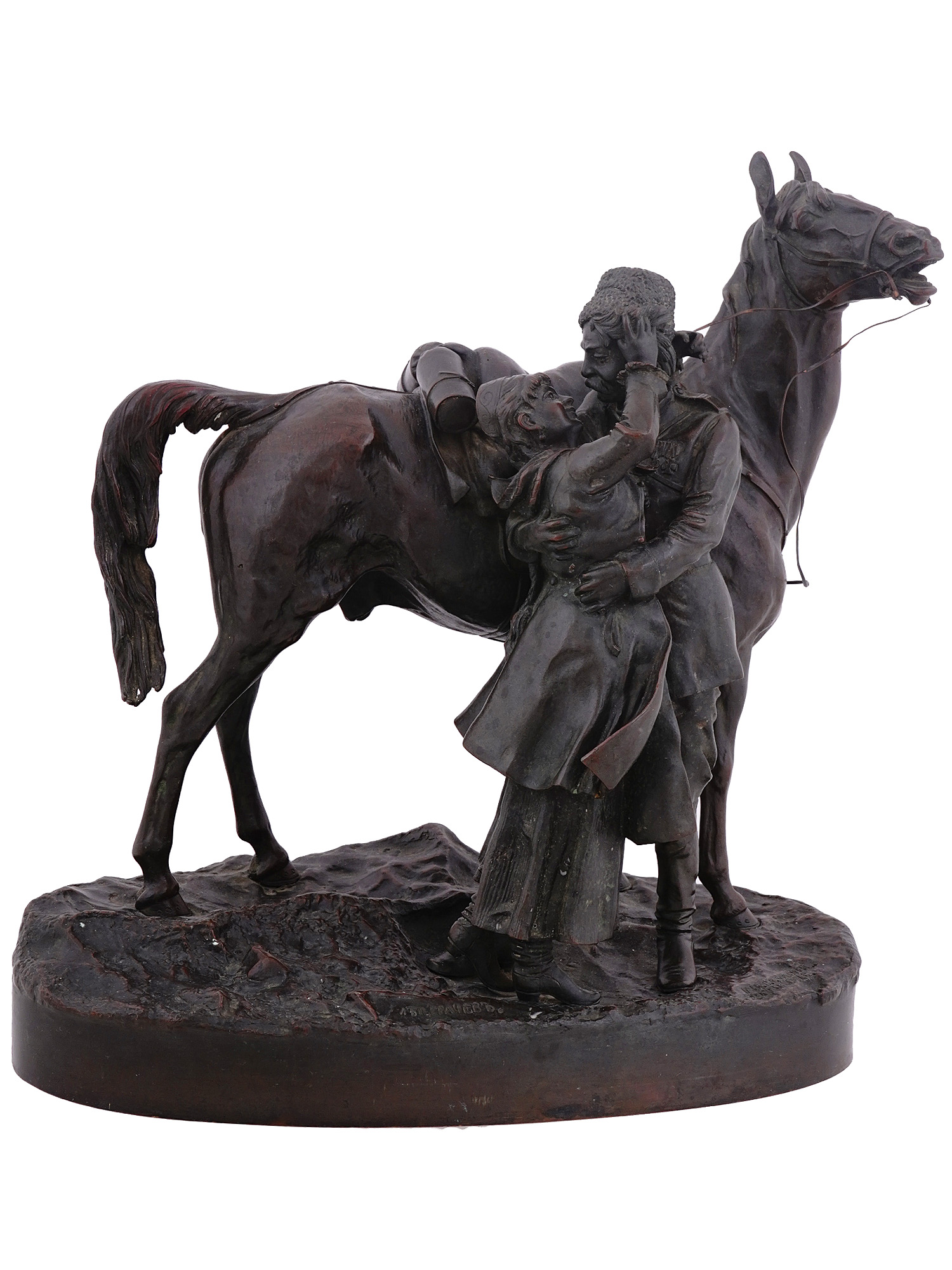 A RUSSIAN BRONZE GROUPING BY V. GRACHEV, 19TH CENTURY