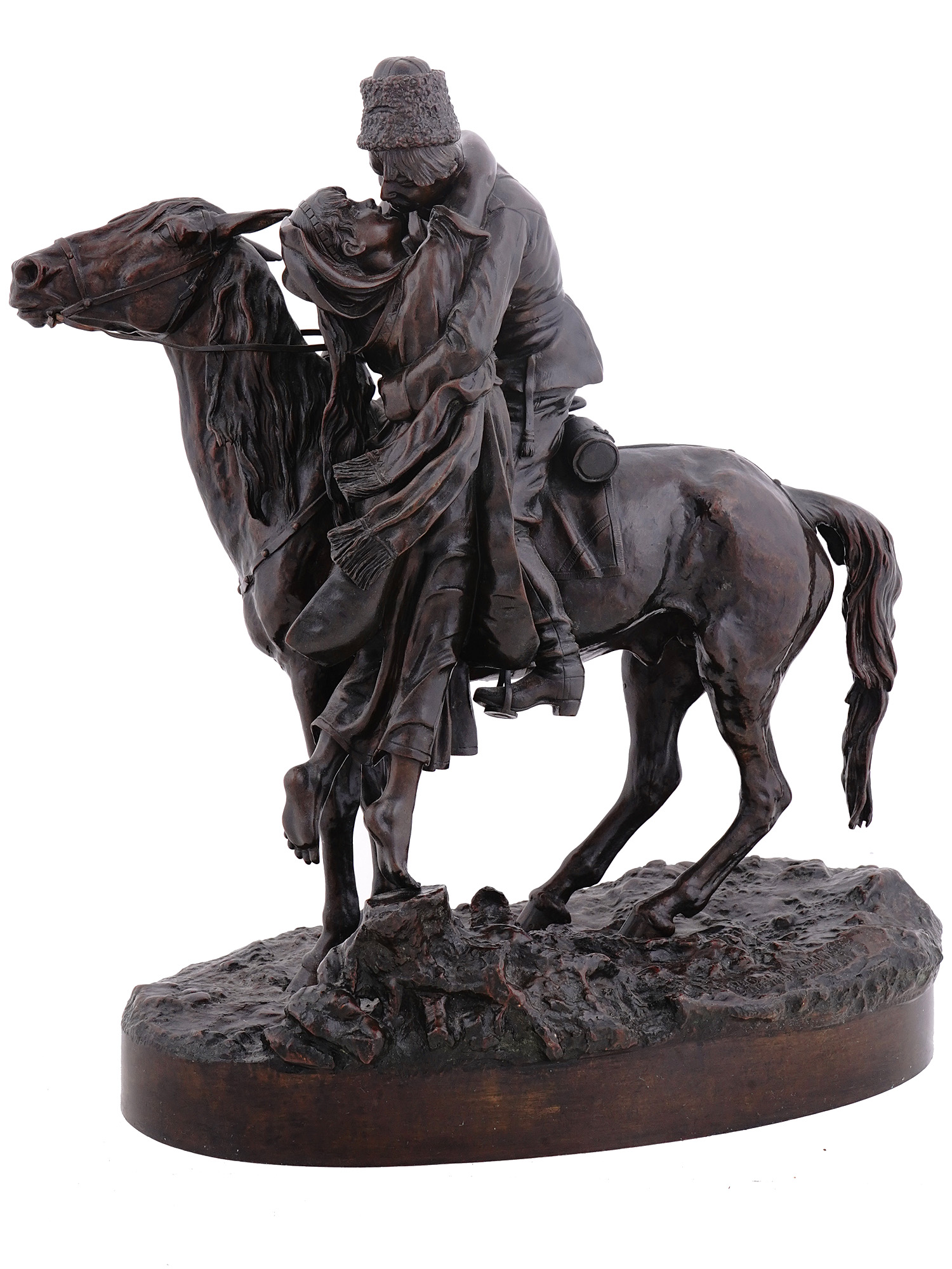 A RUSSIAN BRONZE FIGURE, V. GRACHEV, 19TH CENTURY
