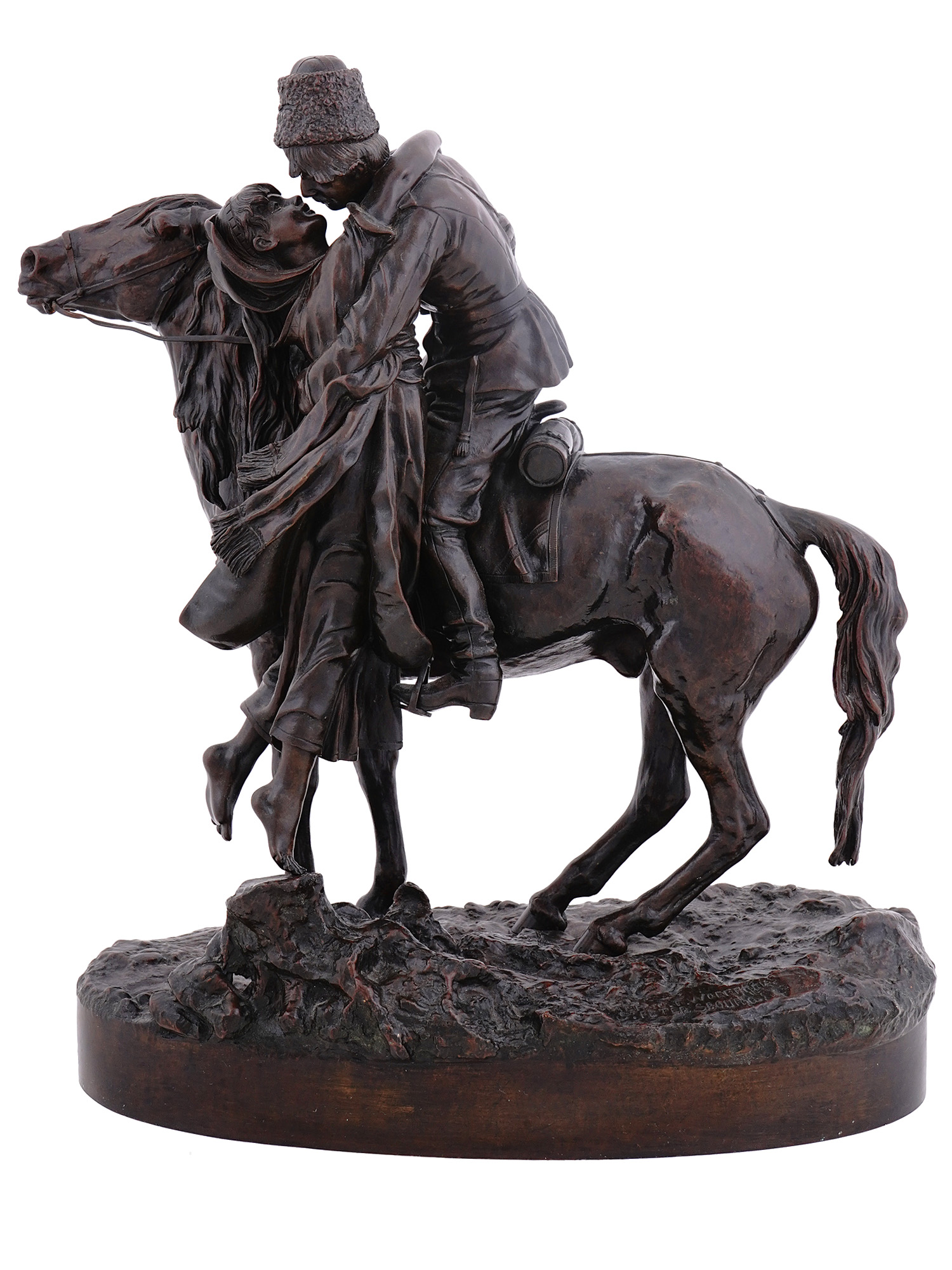 A RUSSIAN BRONZE FIGURE, V. GRACHEV, 19TH CENTURY
