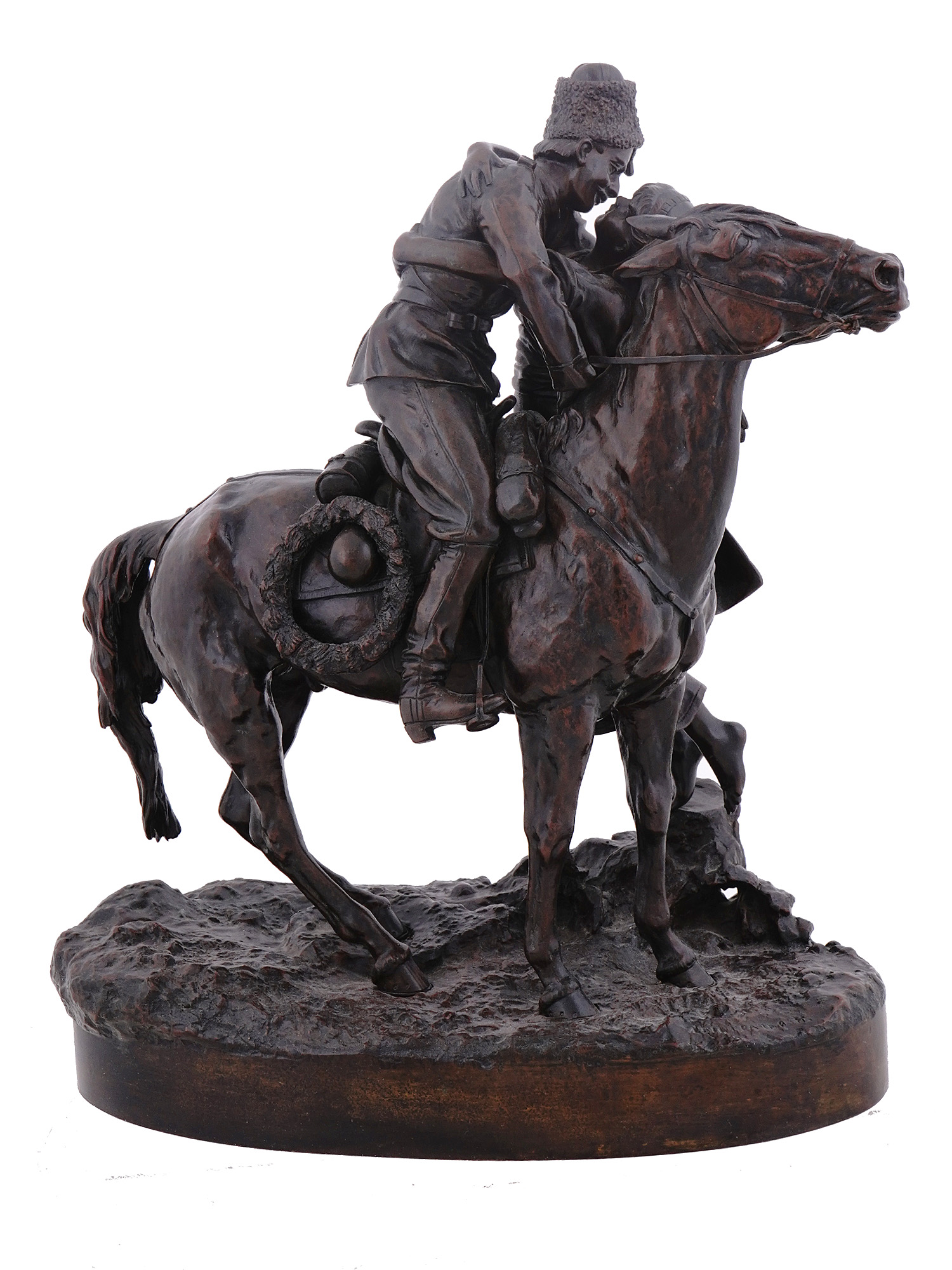 A RUSSIAN BRONZE FIGURE, V. GRACHEV, 19TH CENTURY