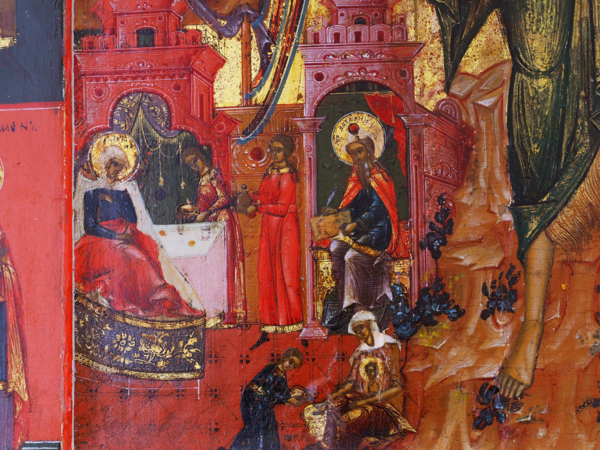 A RUSSIAN ICON, ST. JOHN THE BAPTIST, 19TH CENTURY