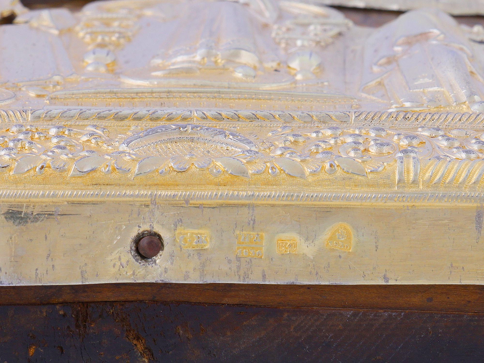 A RUSSIAN ICON, GILDED SILVER RIZA, 19TH CENTURY