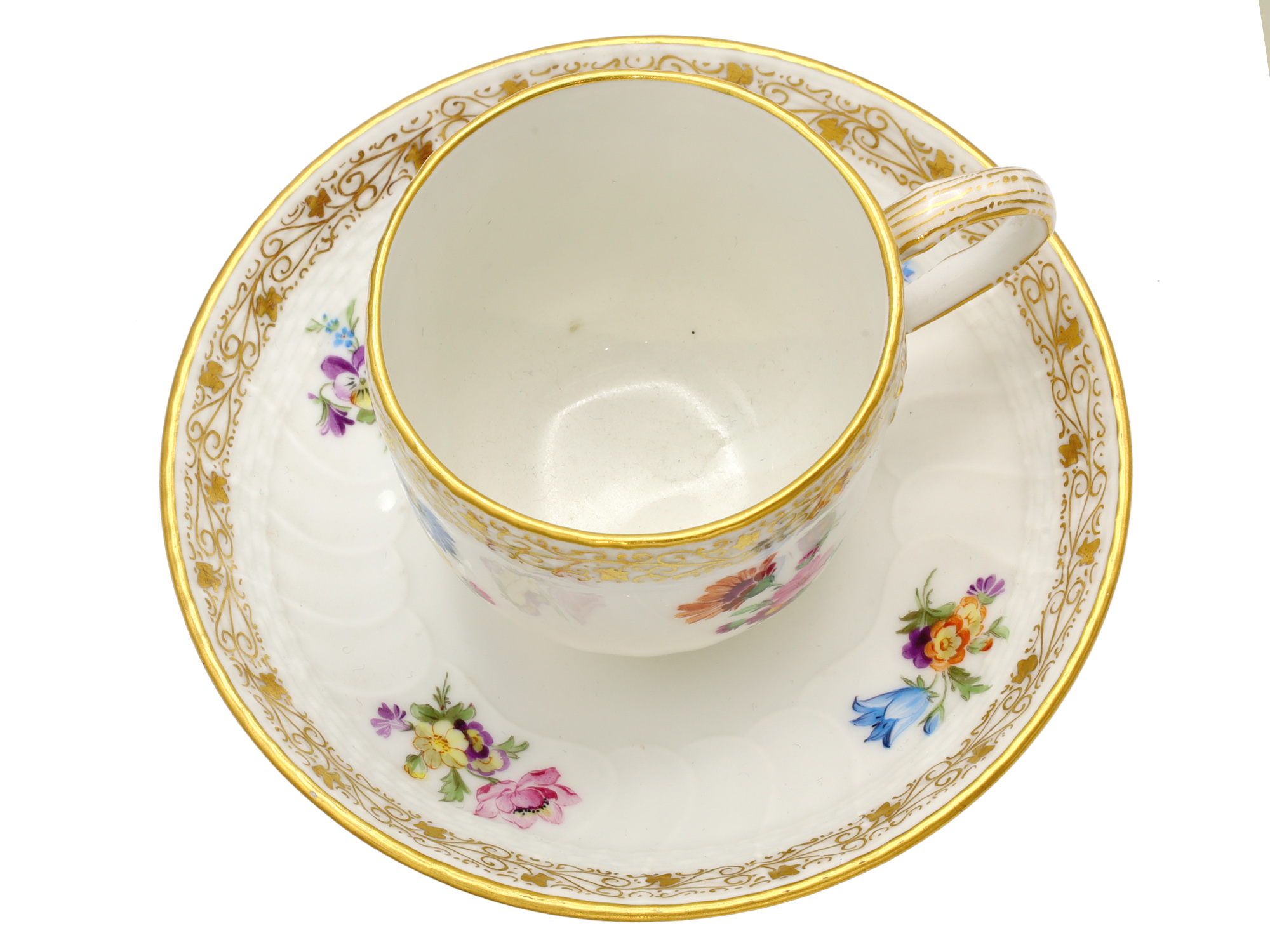 A KPM BERLIN HAND-PAINTED PORCELAIN COFFEE SERVICE