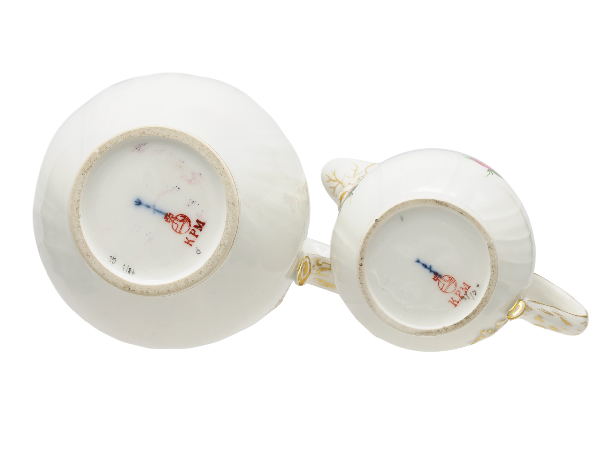 A KPM BERLIN HAND-PAINTED PORCELAIN COFFEE SERVICE