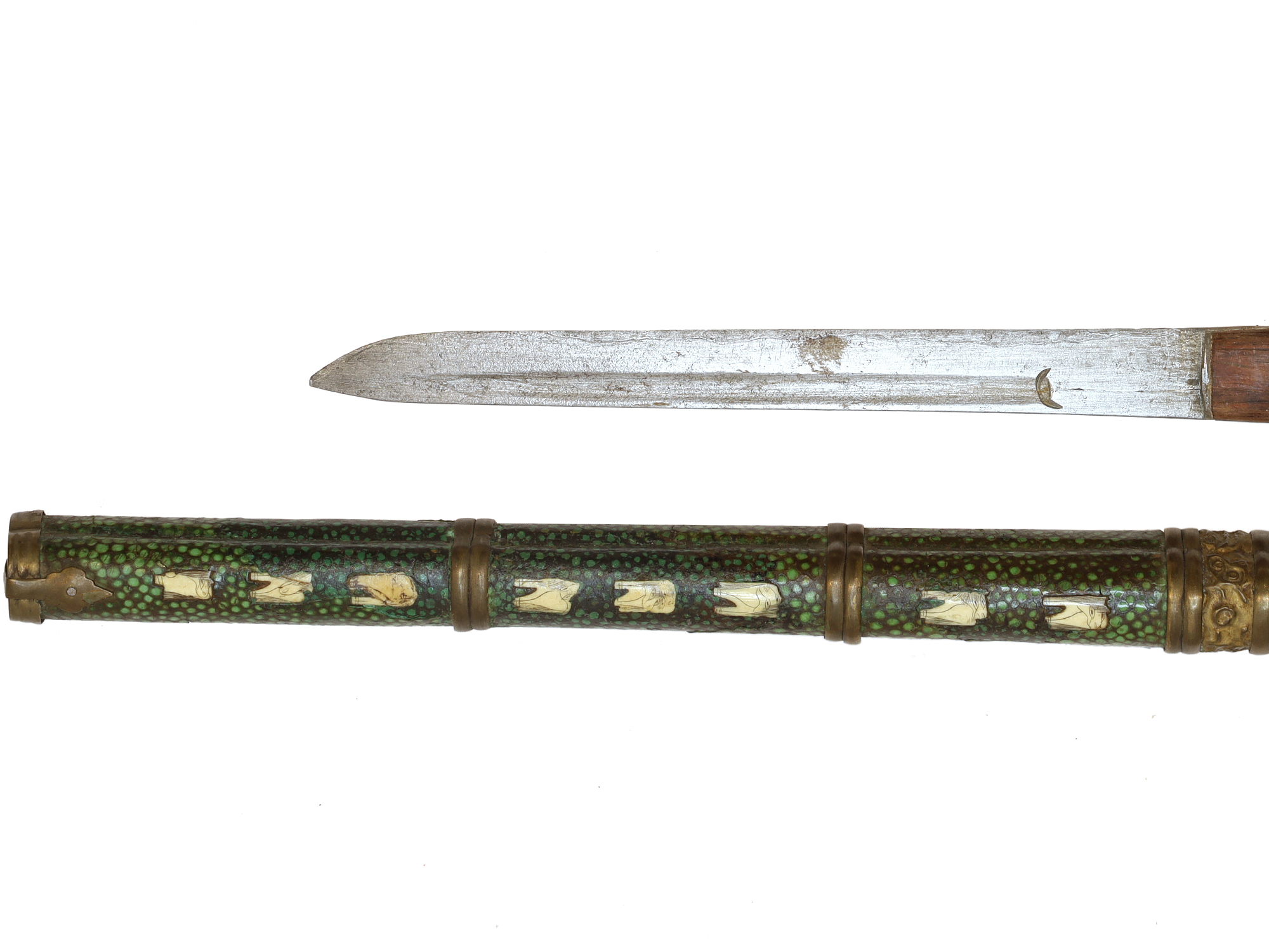 A CHINESE CHOPSTICK AND KNIFE TROUSSE SET, 19TH CENTURY